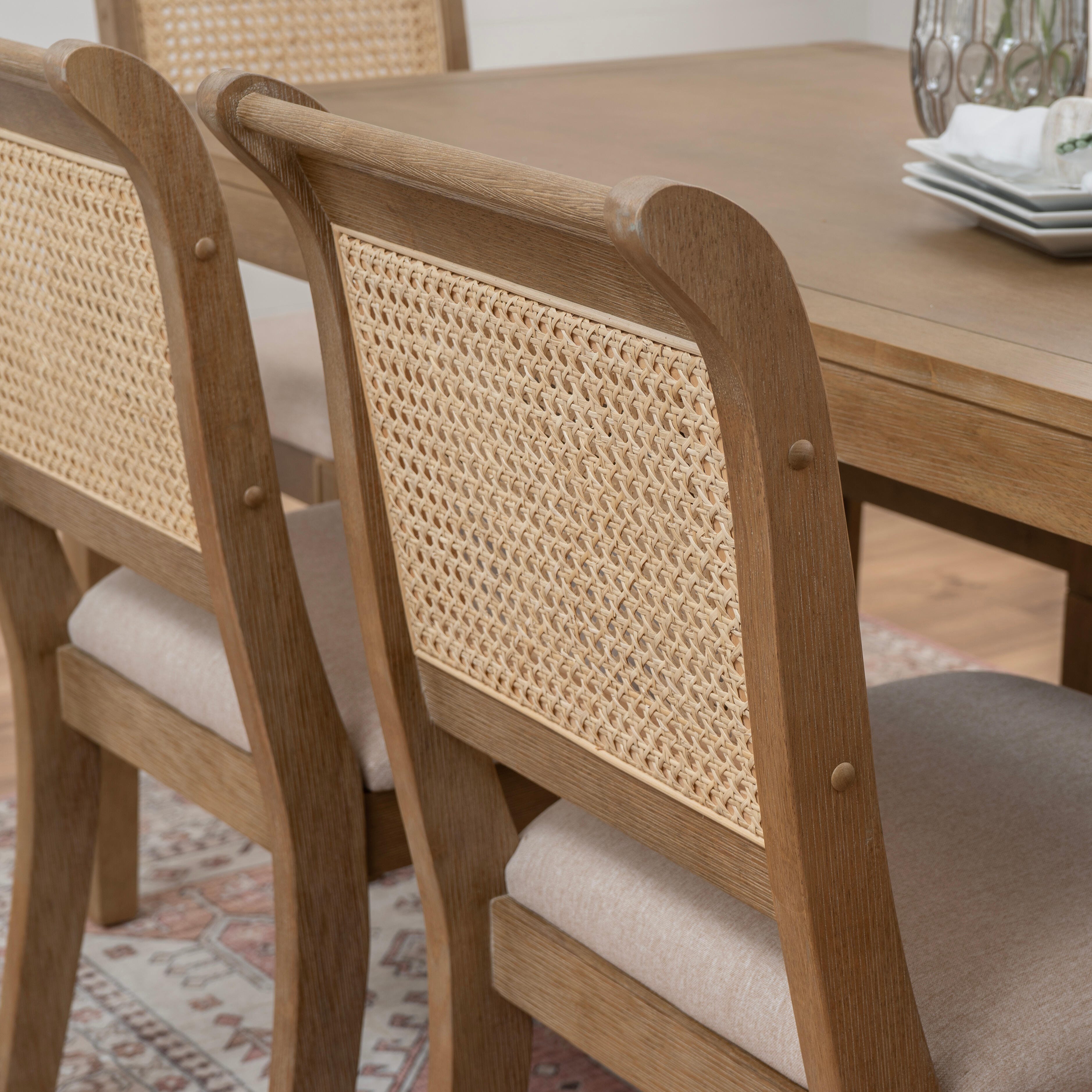 Linon Meri Solid Dining Table and 6 Chairs, , large