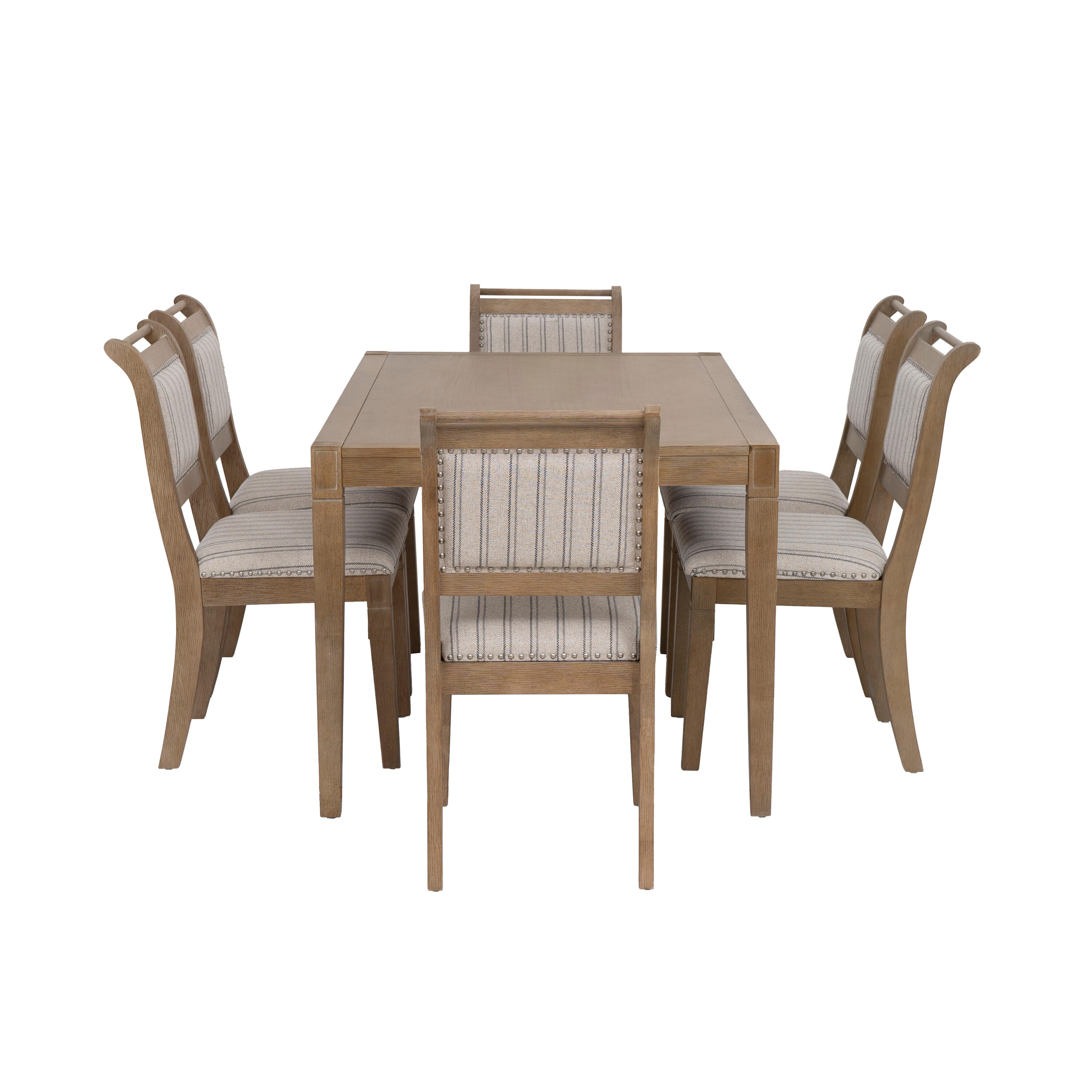 Linon Meri Rectangular Dining Table and 6 Chairs, , large