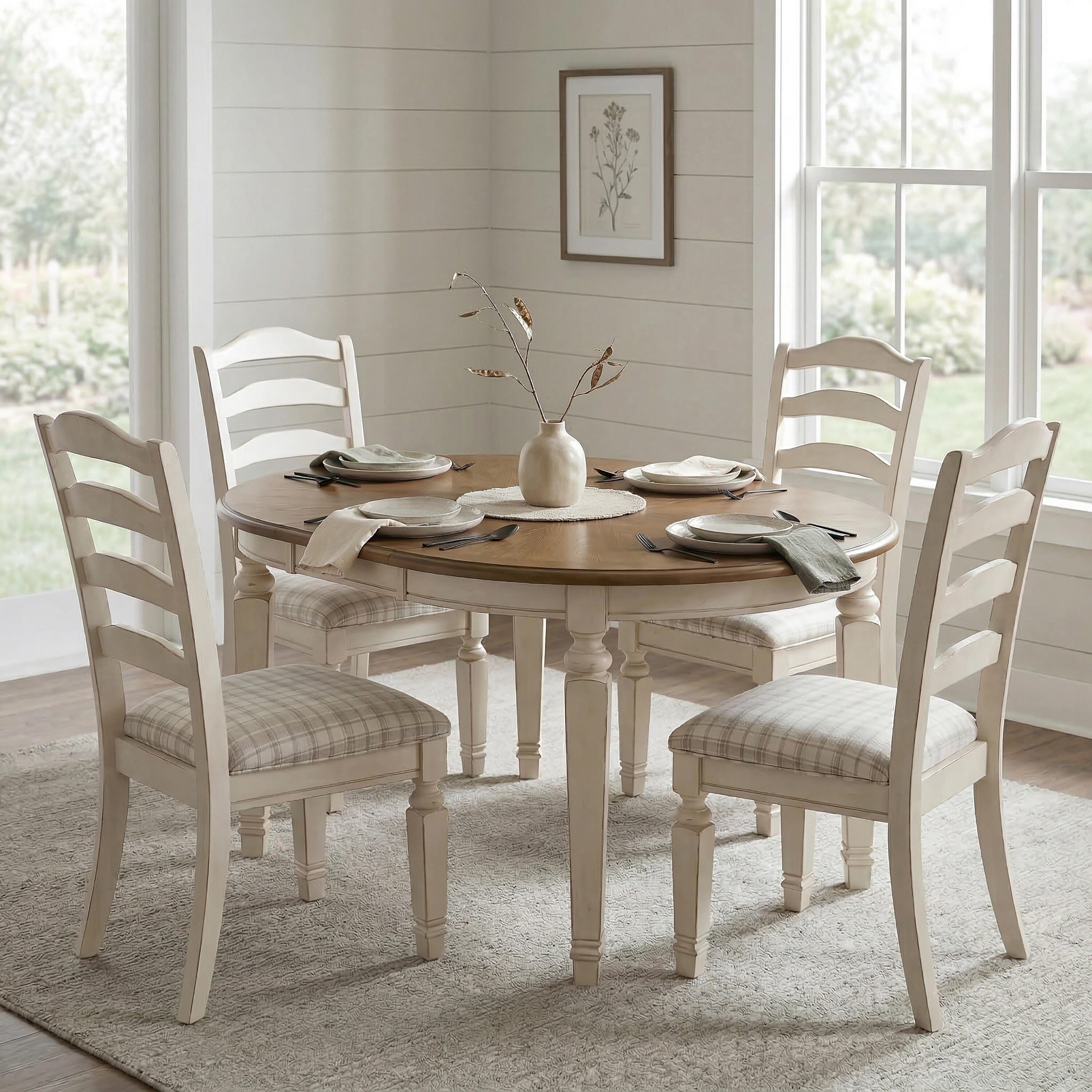 Linon Welliver Extendable Dining Table and 4 Chairs, , rollover