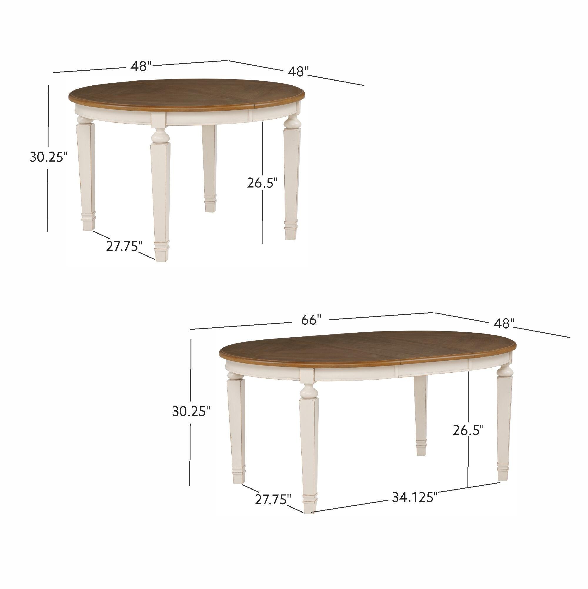 Linon Welliver Extendable Dining Table and 4 Chairs, , large