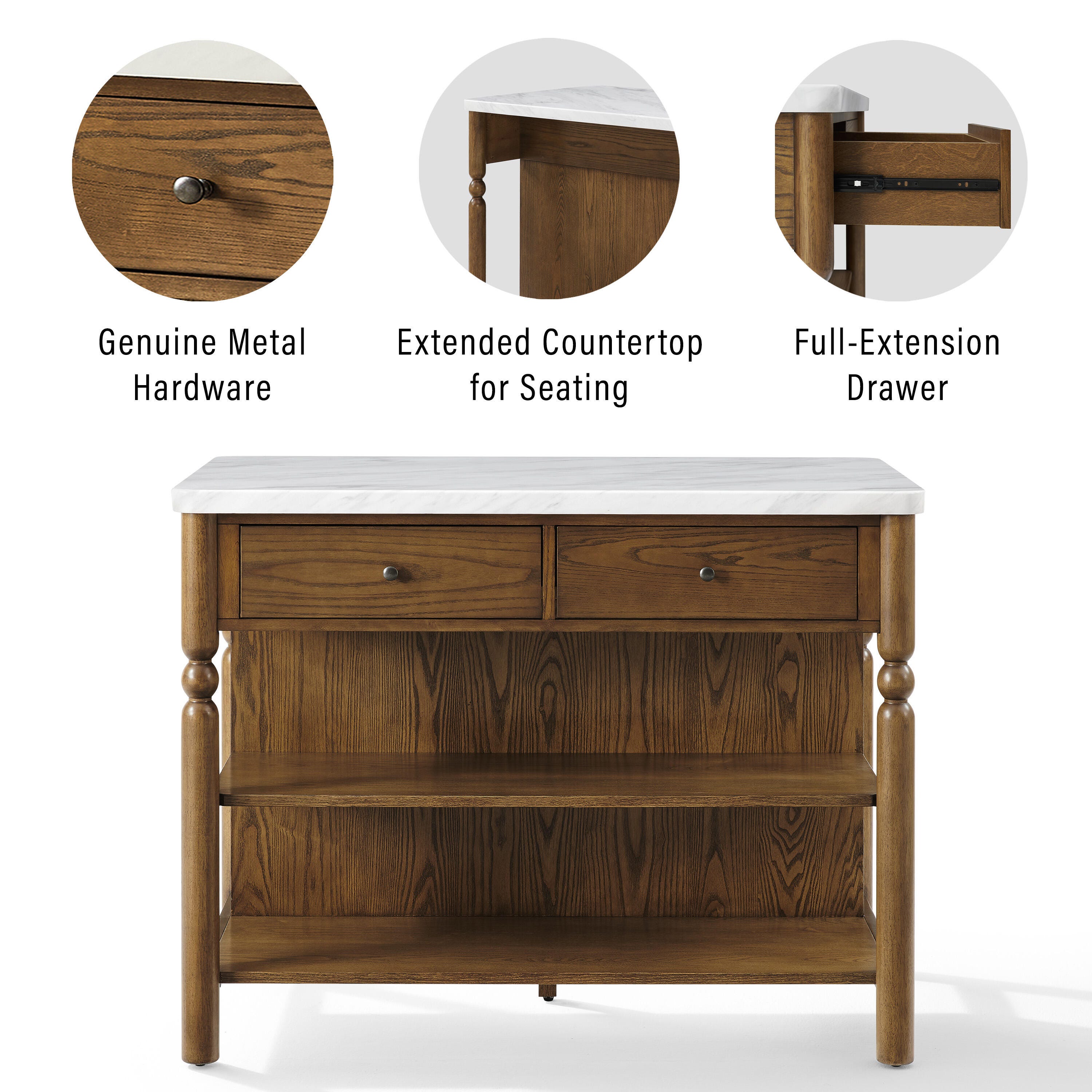 Crosley Furniture Roselyn Kitchen Island, , large