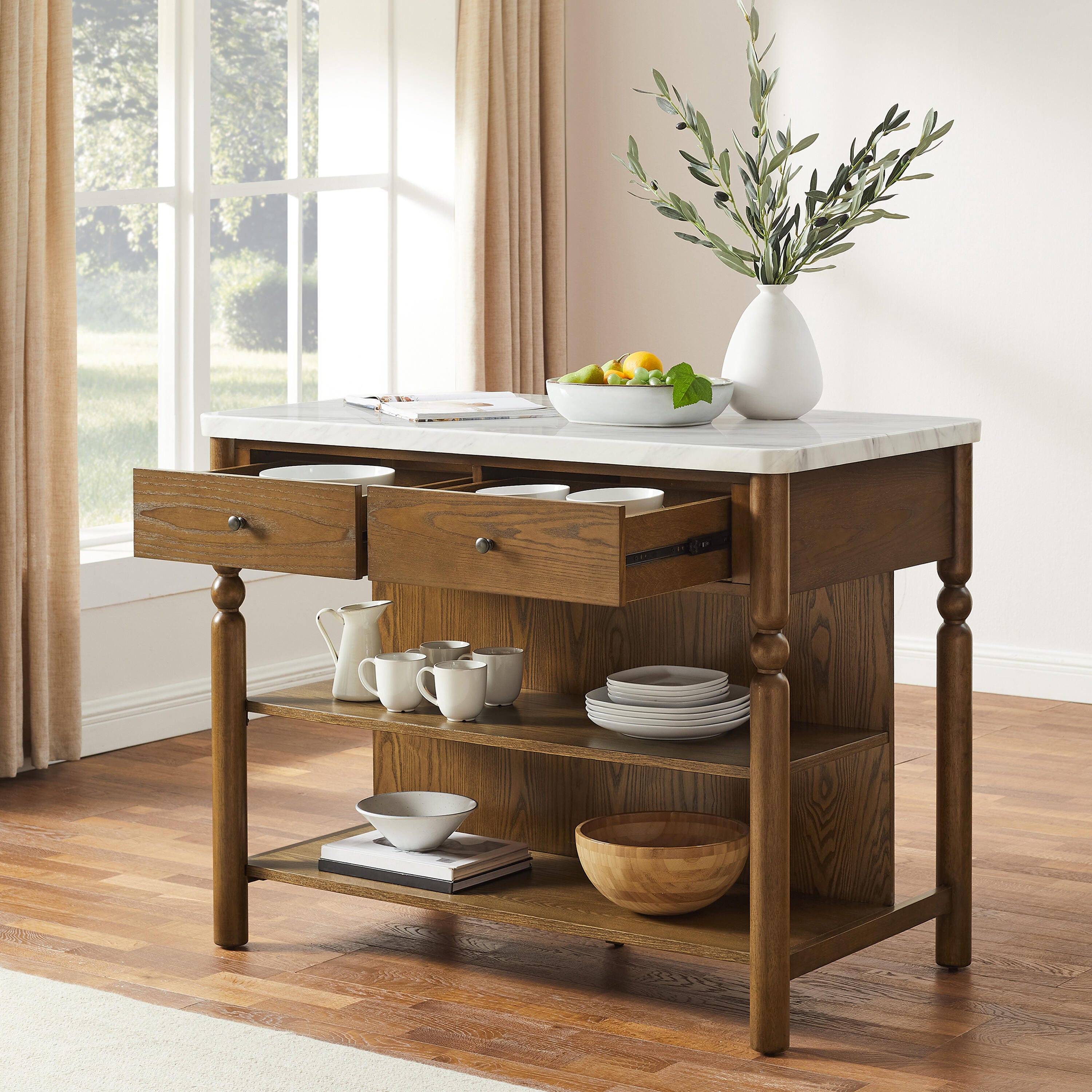 Crosley Furniture Roselyn Kitchen Island, , large