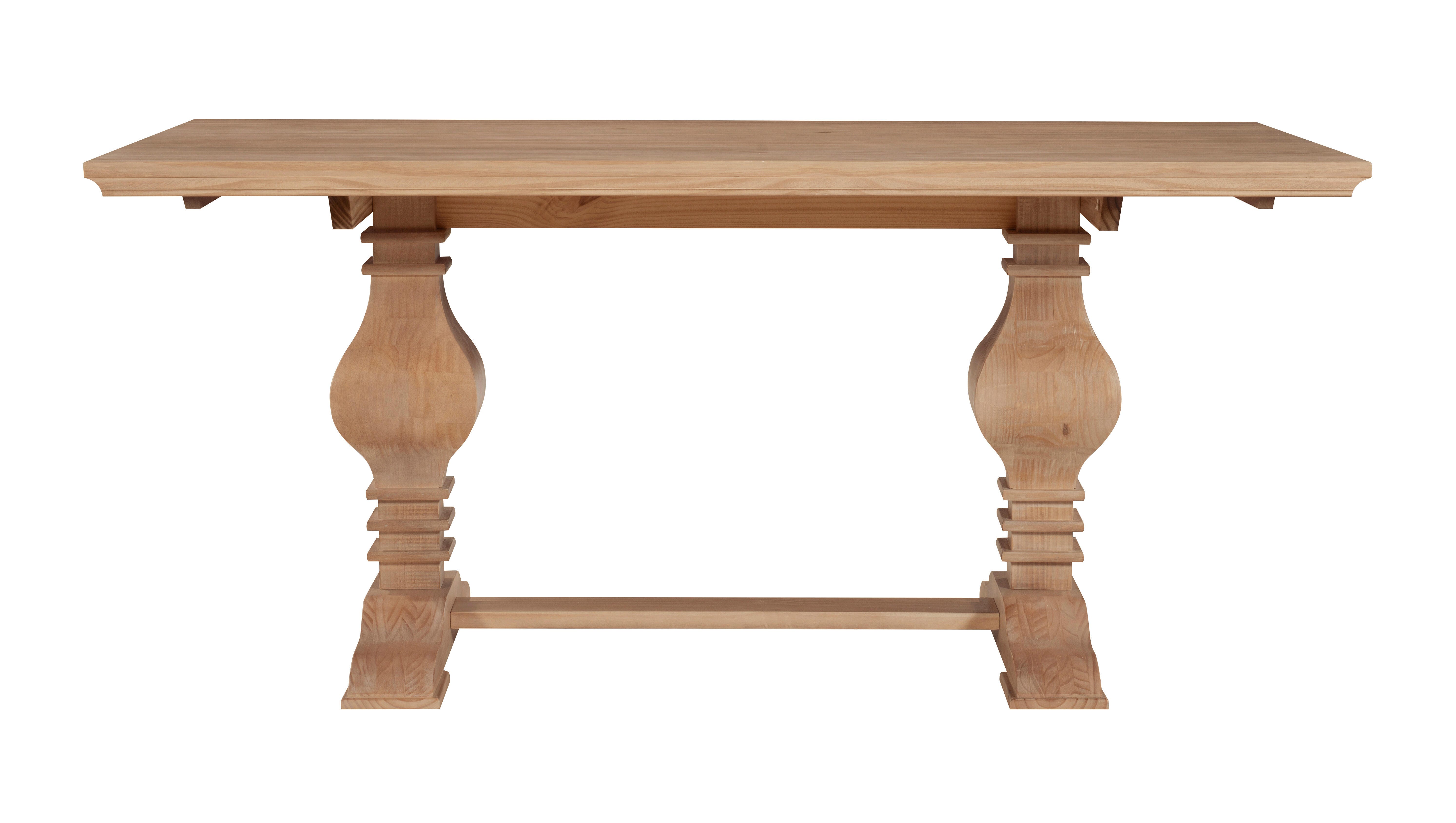 Linon Langston Dining Table, Natural, large