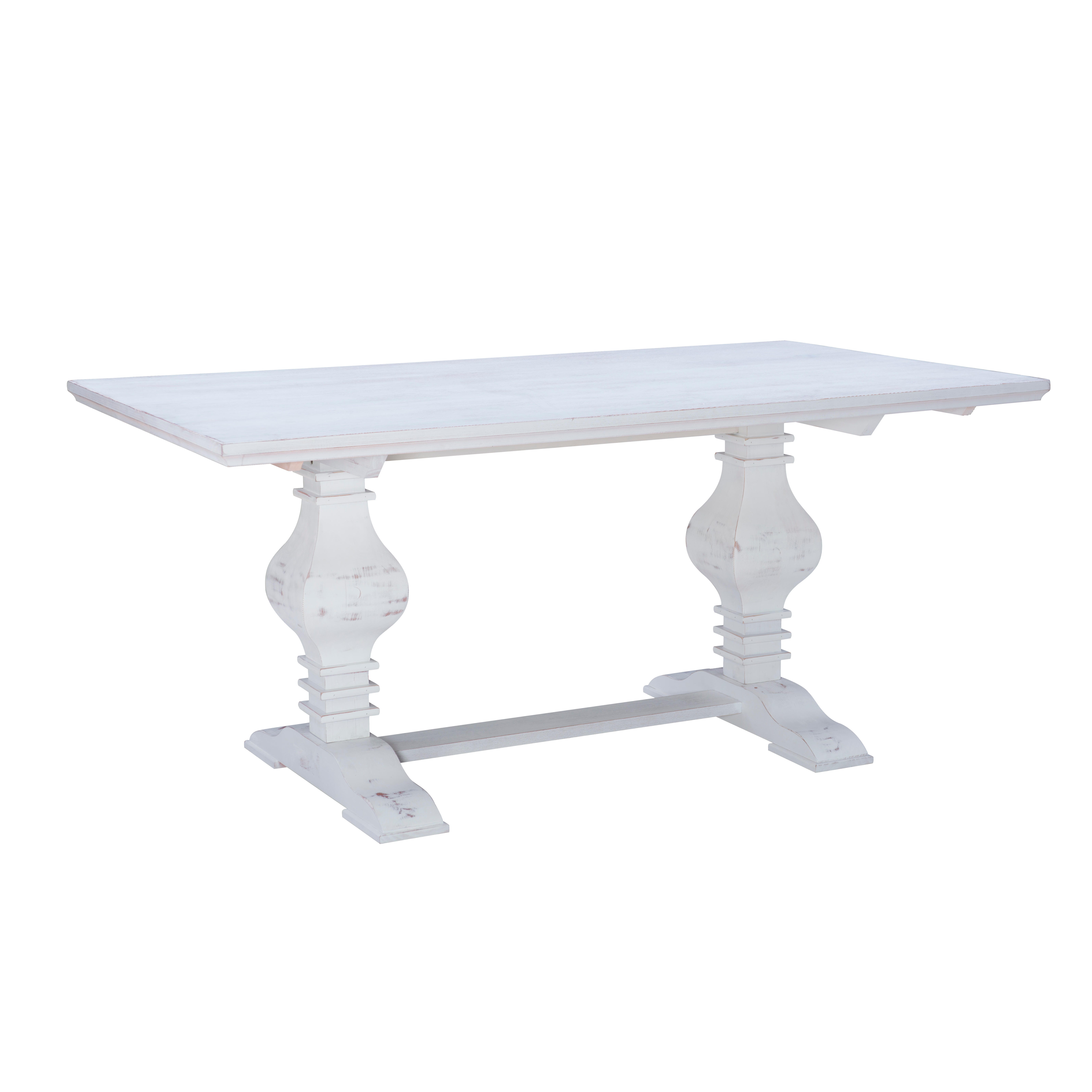 Linon Langston Dining Table, White, large