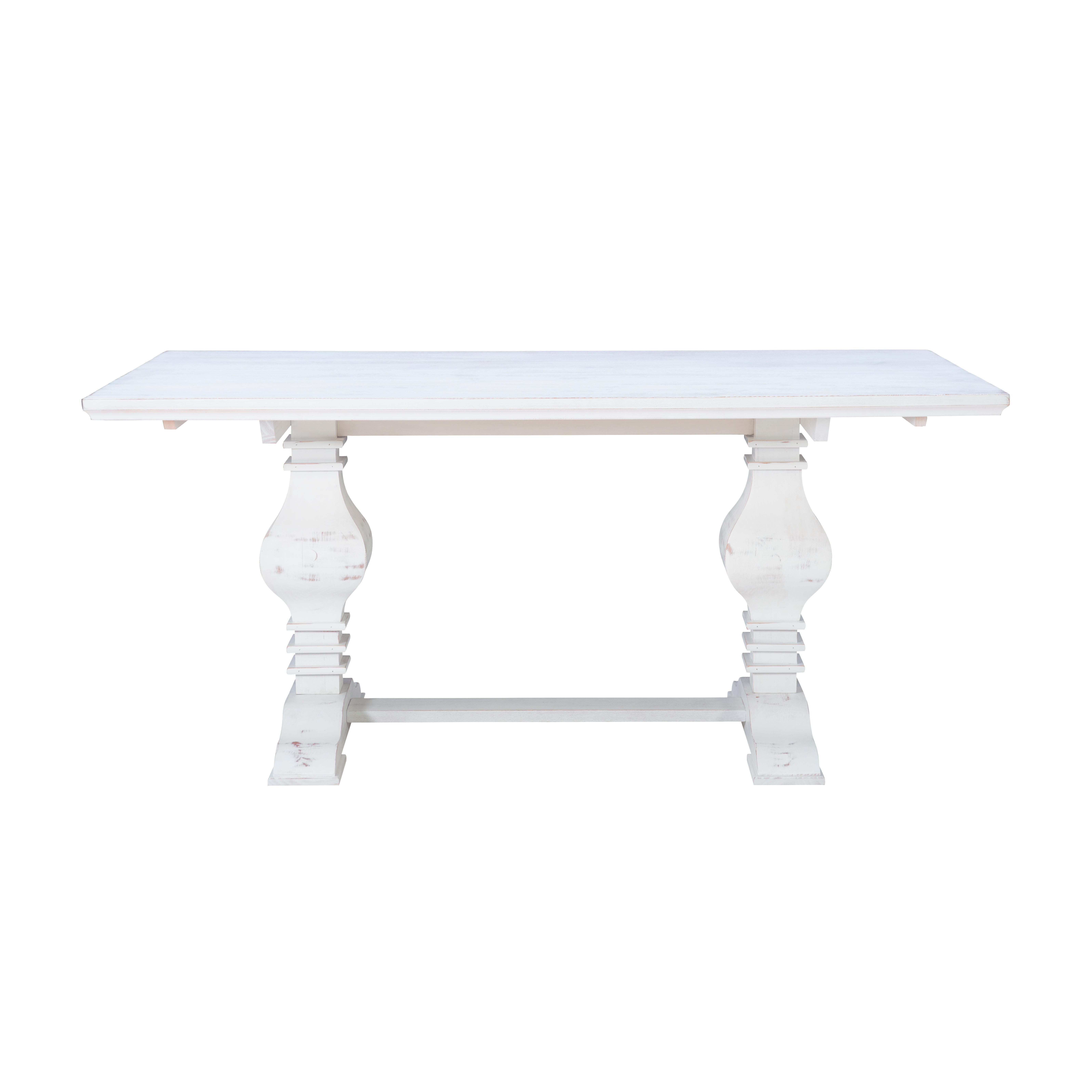Linon Langston Dining Table, White, large