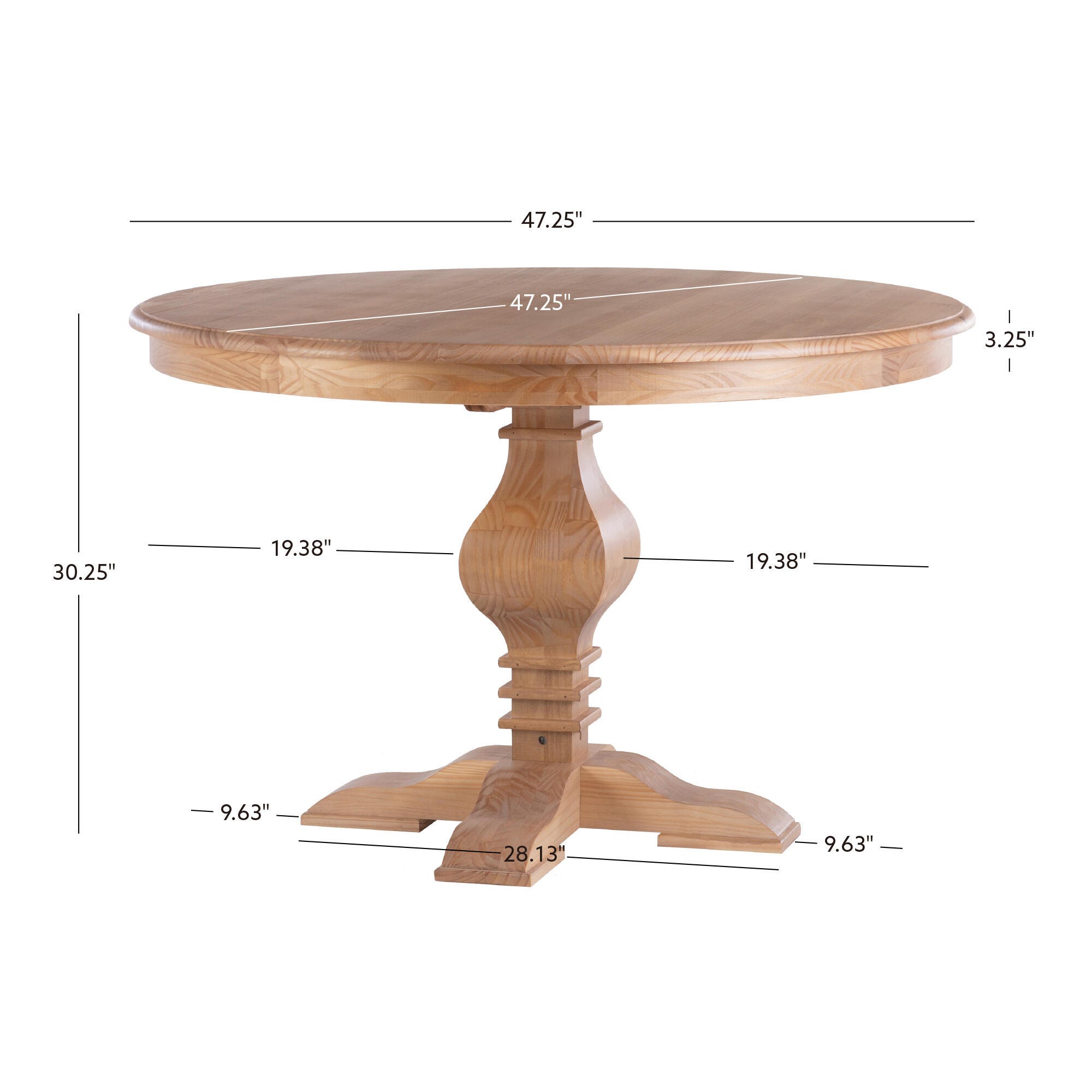Linon Langston Solid Dining Table, , large
