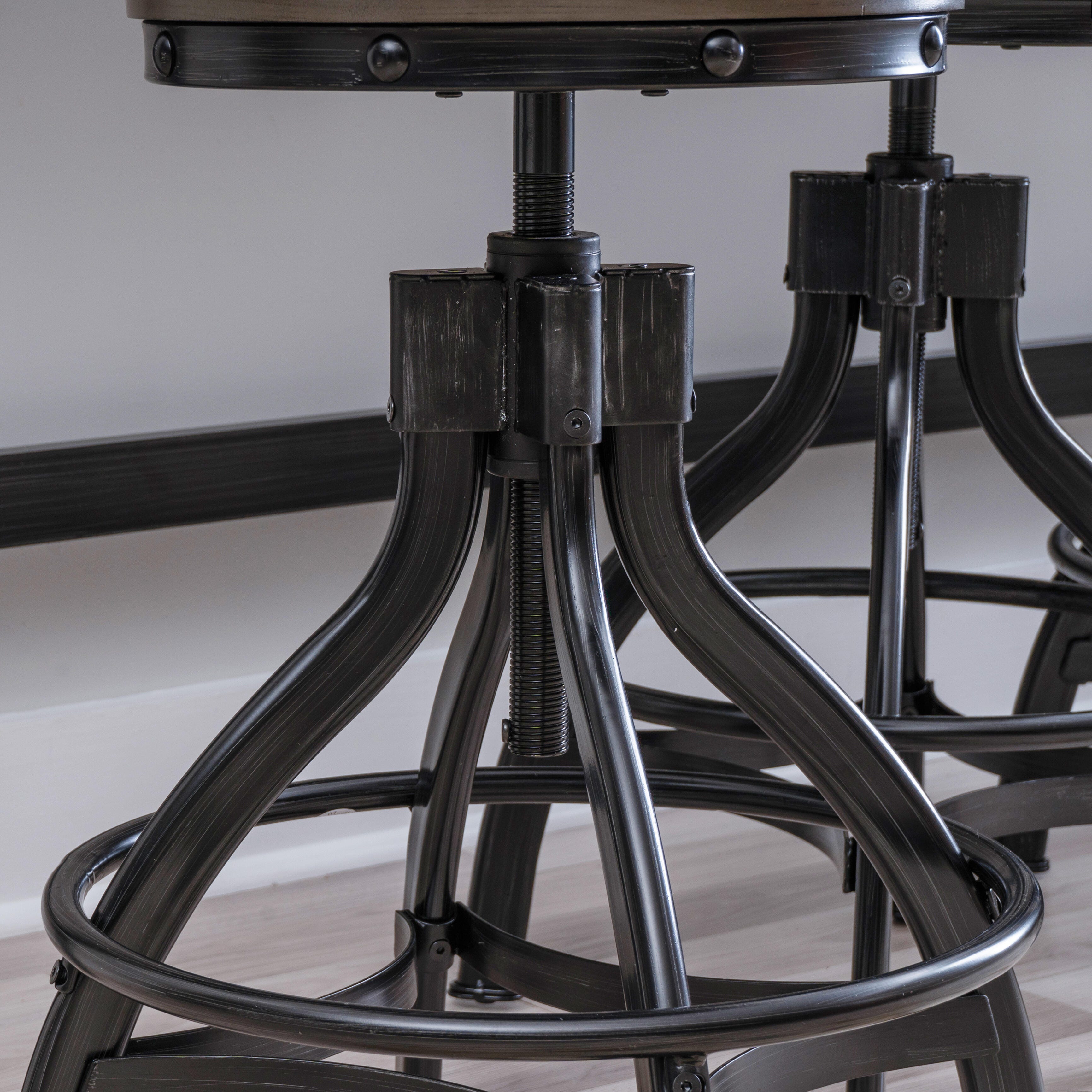 Linon Lawson Counter Height Dining Table and 4 Swivel Bar Stools, , large
