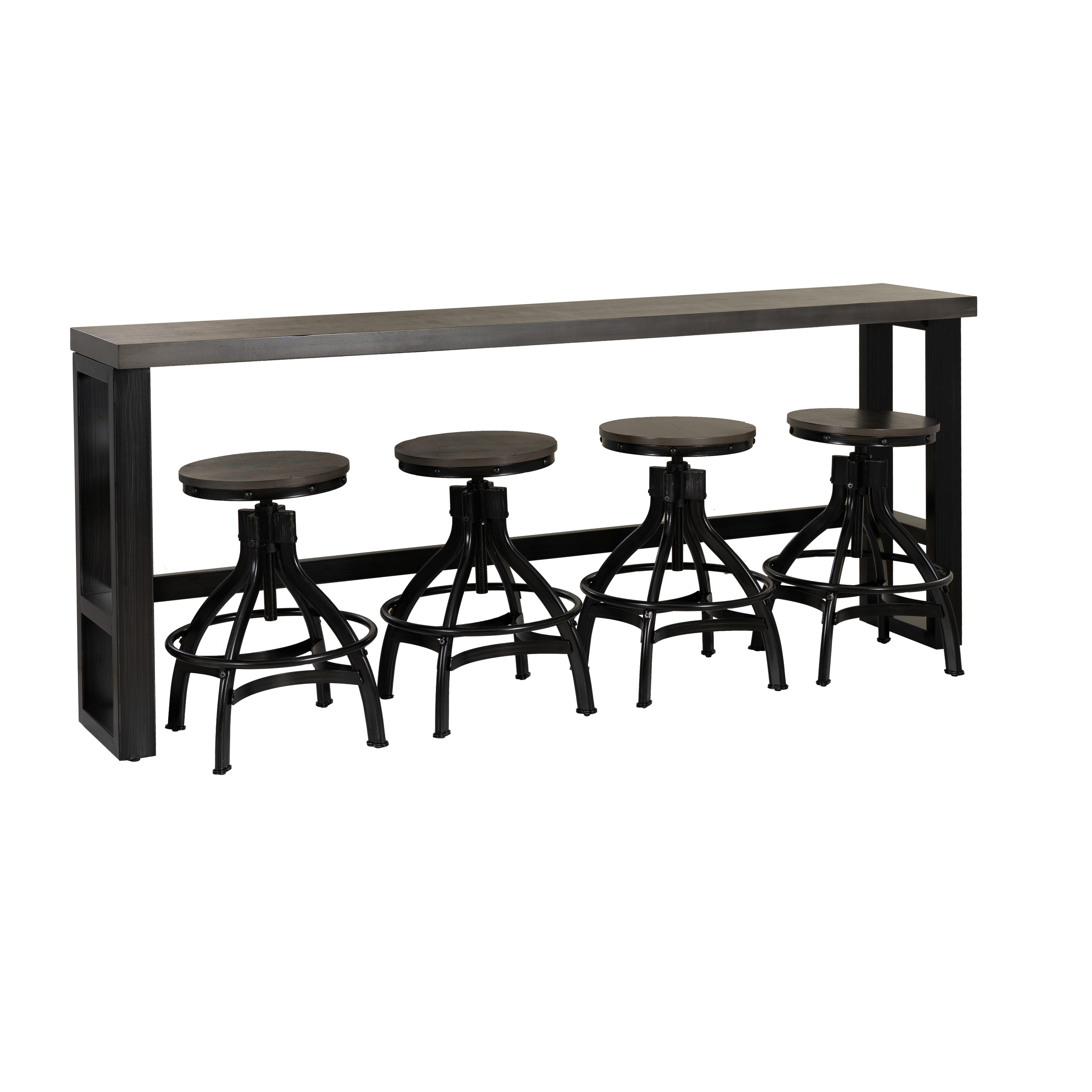 Linon Lawson Counter Height Dining Table and 4 Swivel Bar Stools, , large