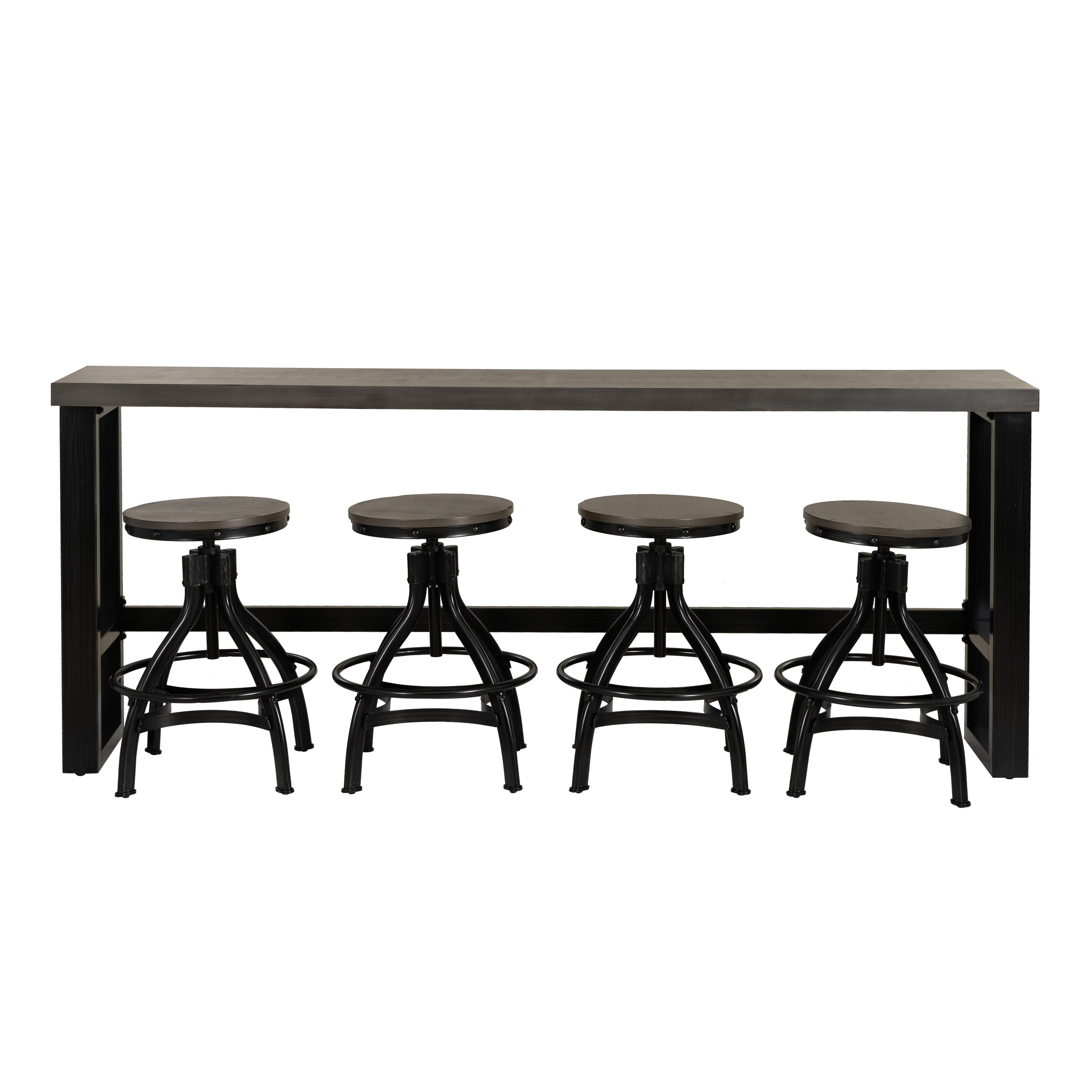 Linon Lawson Counter Height Dining Table and 4 Swivel Bar Stools, , large