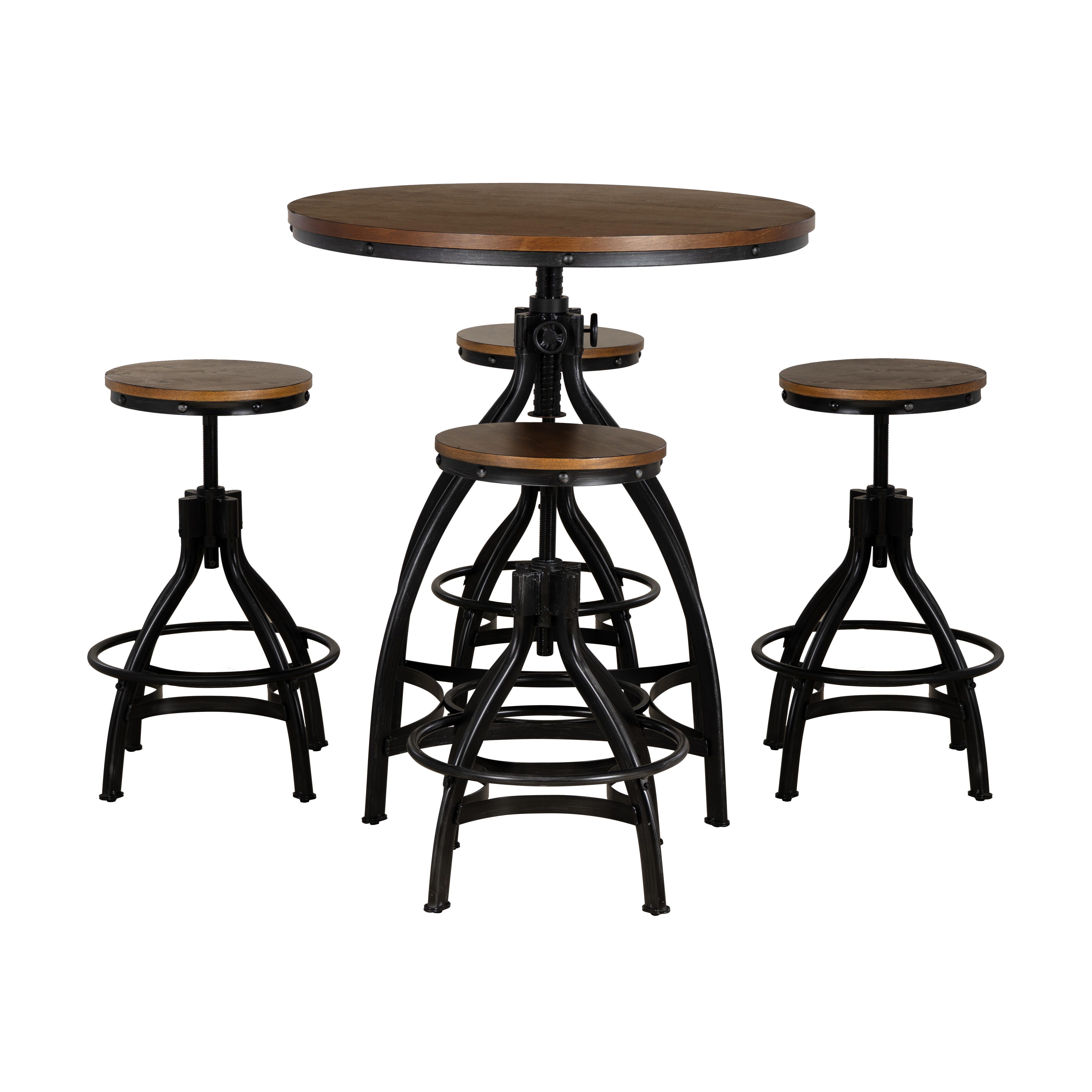 Linon Lawson Counter Height Dining Table and 4 Bar Stools, , large