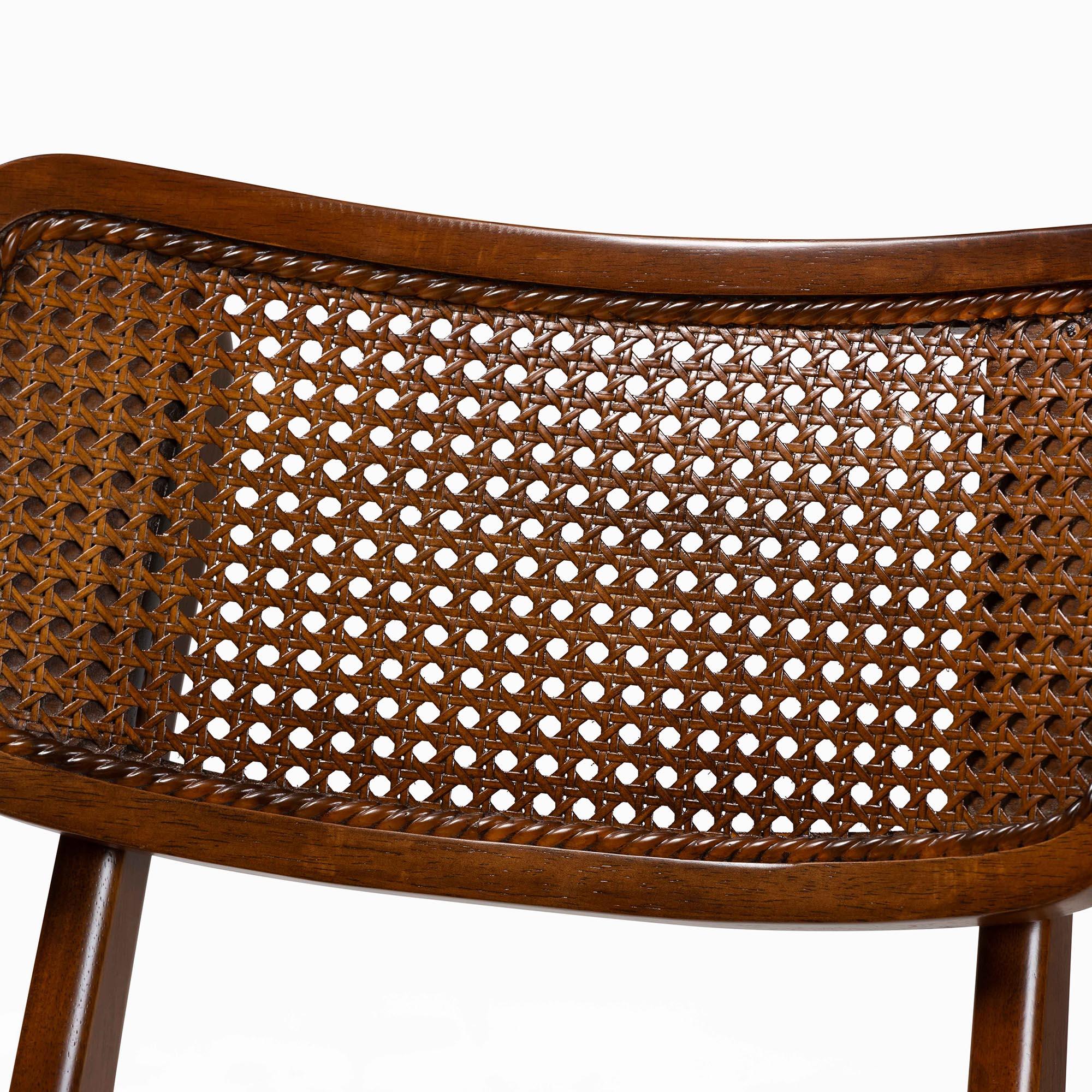 Baxton Studio Tafari Dining Chair (Set of 2), Walnut Brown, large