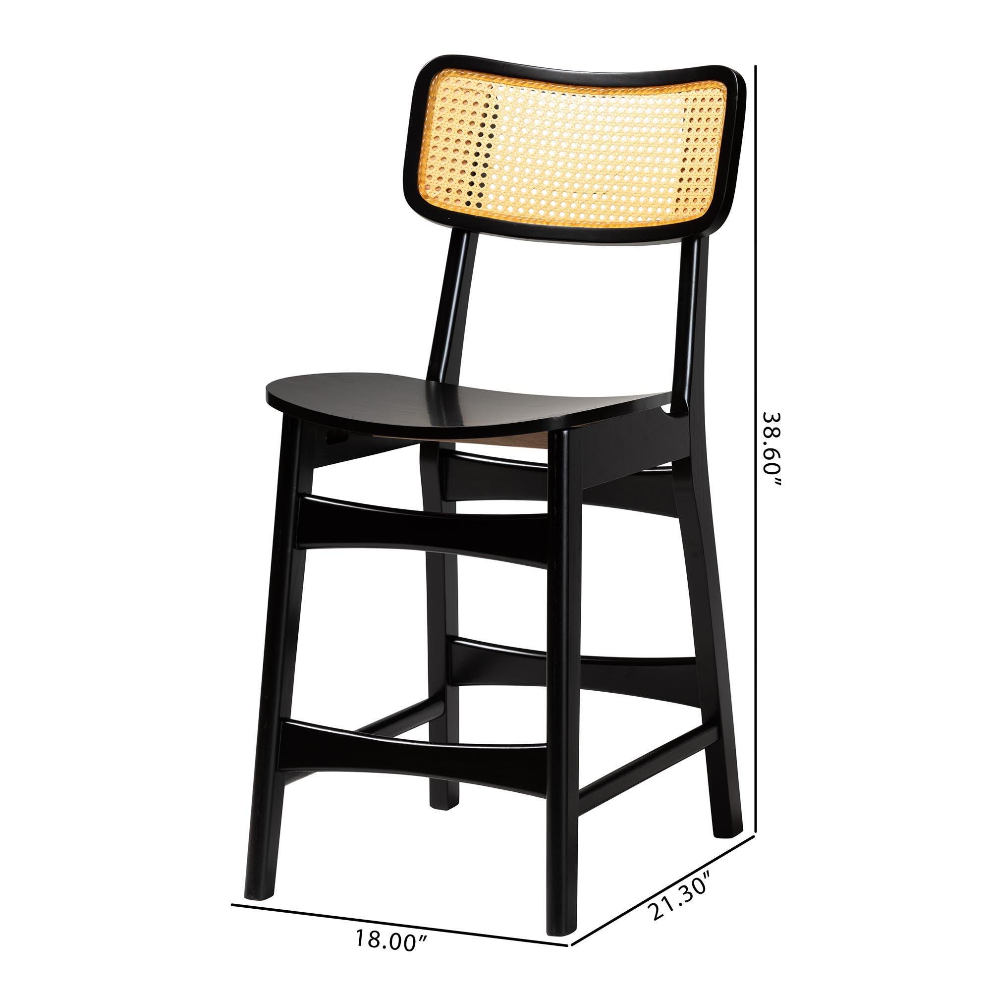 Baxton Studio Tafari Counter Height Bar Stool (Set of 2), , large