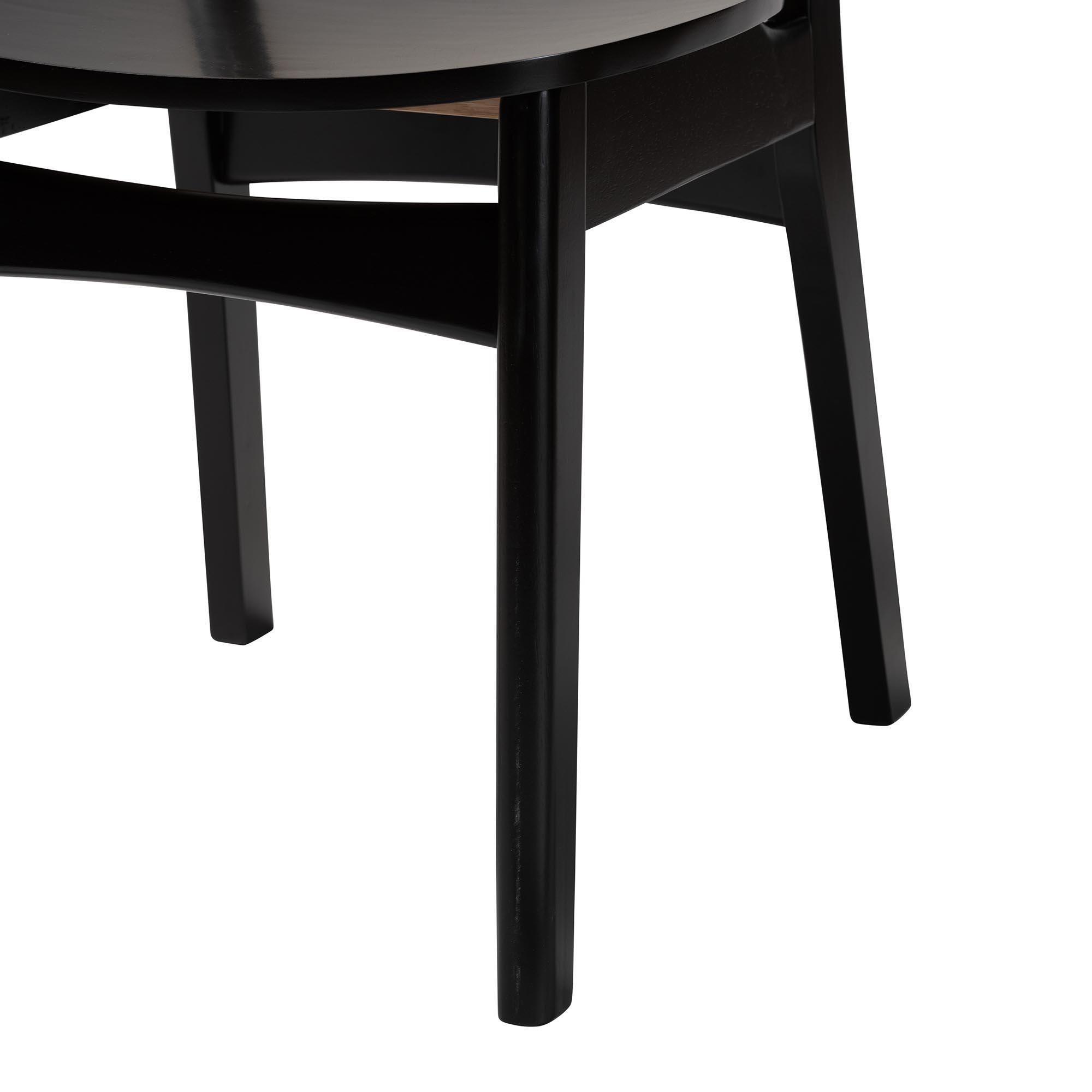 Baxton Studio Tafari Dining Chair (Set of 2), Black, large