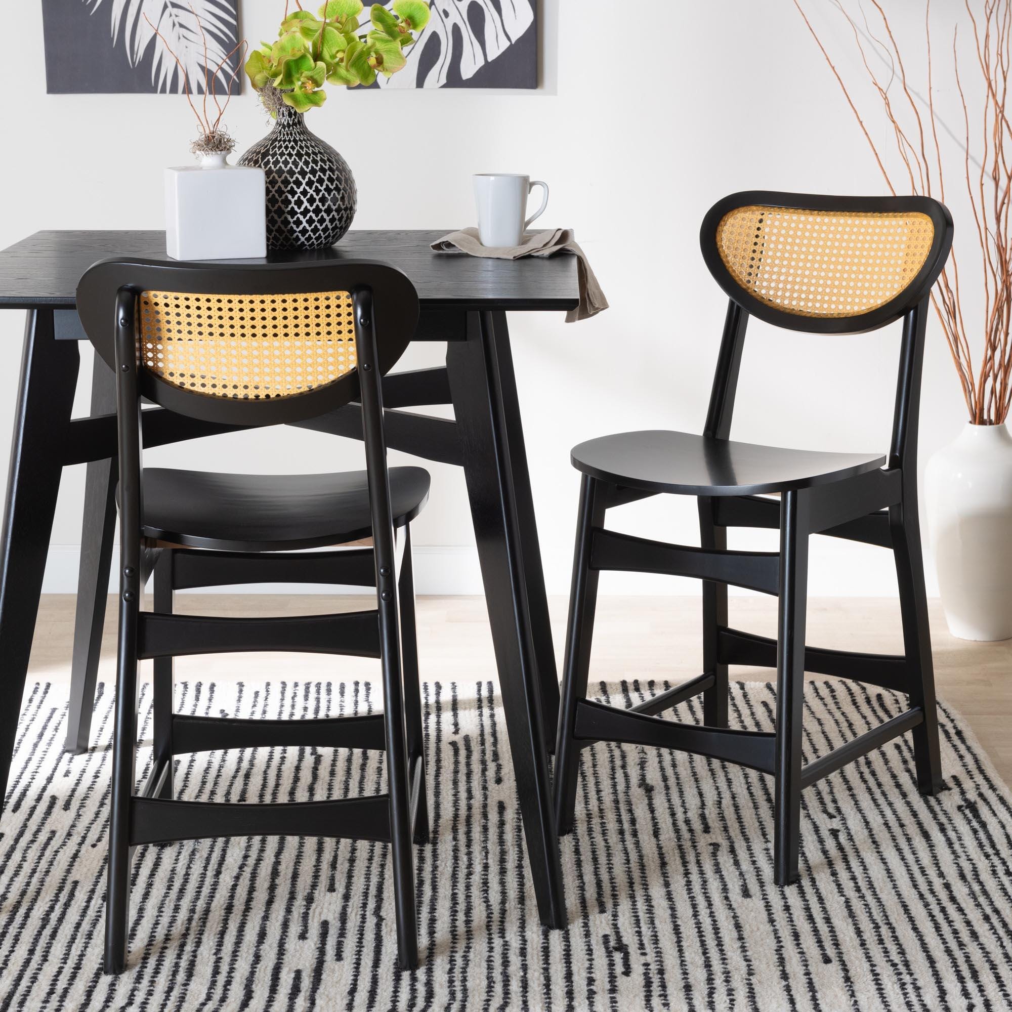 Baxton Studio Hesper Counter Height Bar Stool (Set of 2), , rollover