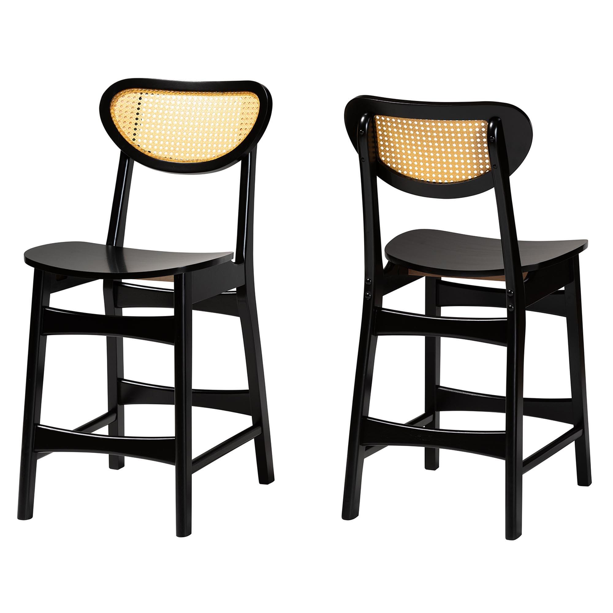 Baxton Studio Hesper Counter Height Bar Stool (Set of 2), , large