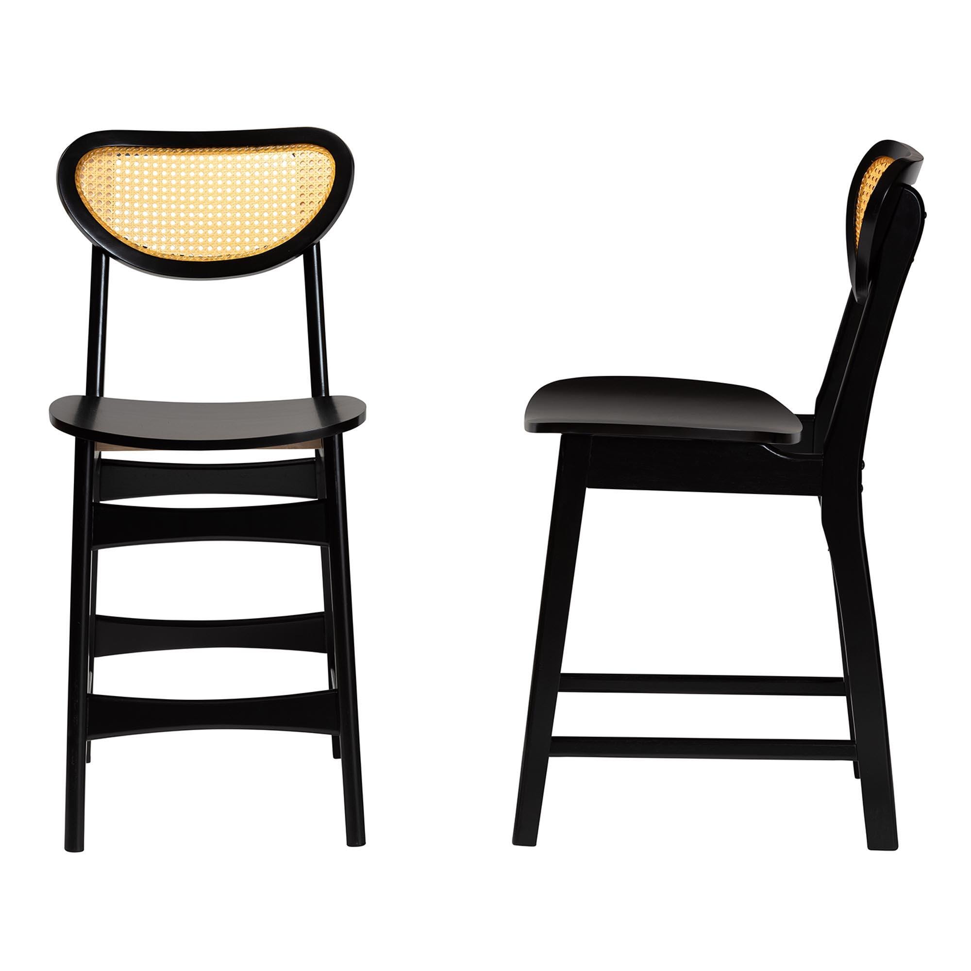Baxton Studio Hesper Counter Height Bar Stool (Set of 2), , large