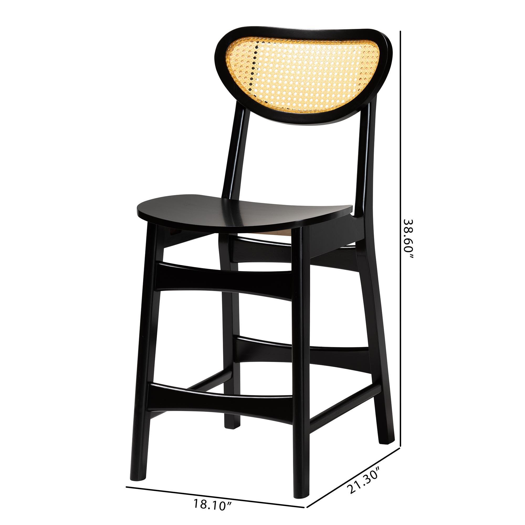 Baxton Studio Hesper Counter Height Bar Stool (Set of 2), , large
