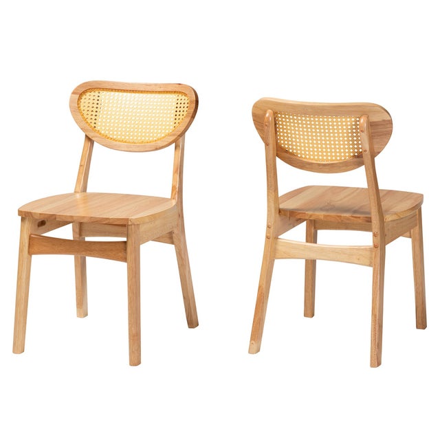Baxton Studio Nenet Dining Chair (Set of 2), Oak Brown