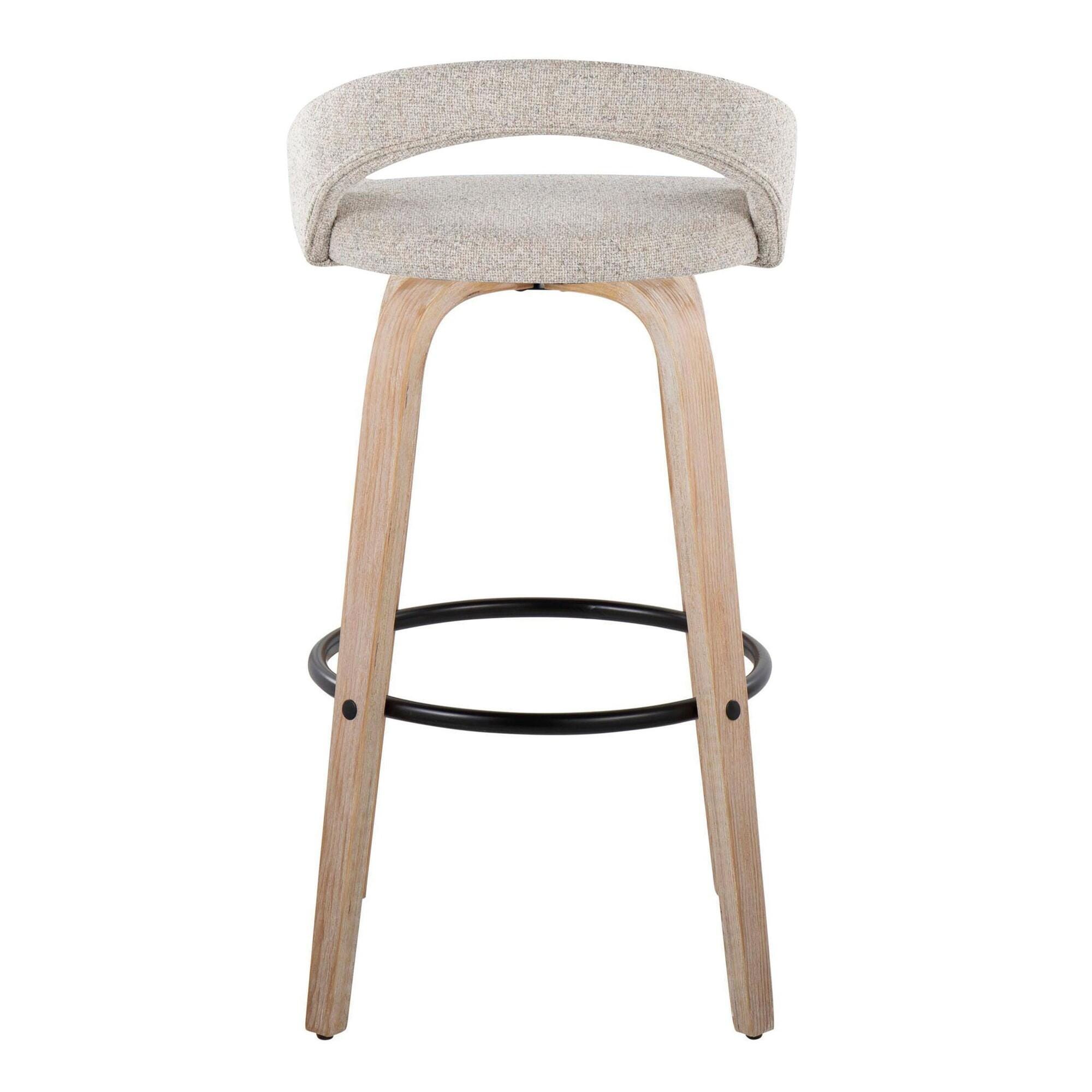 LumiSource Grotto Bar Height Bar Stool (Set of 2), Beige, large