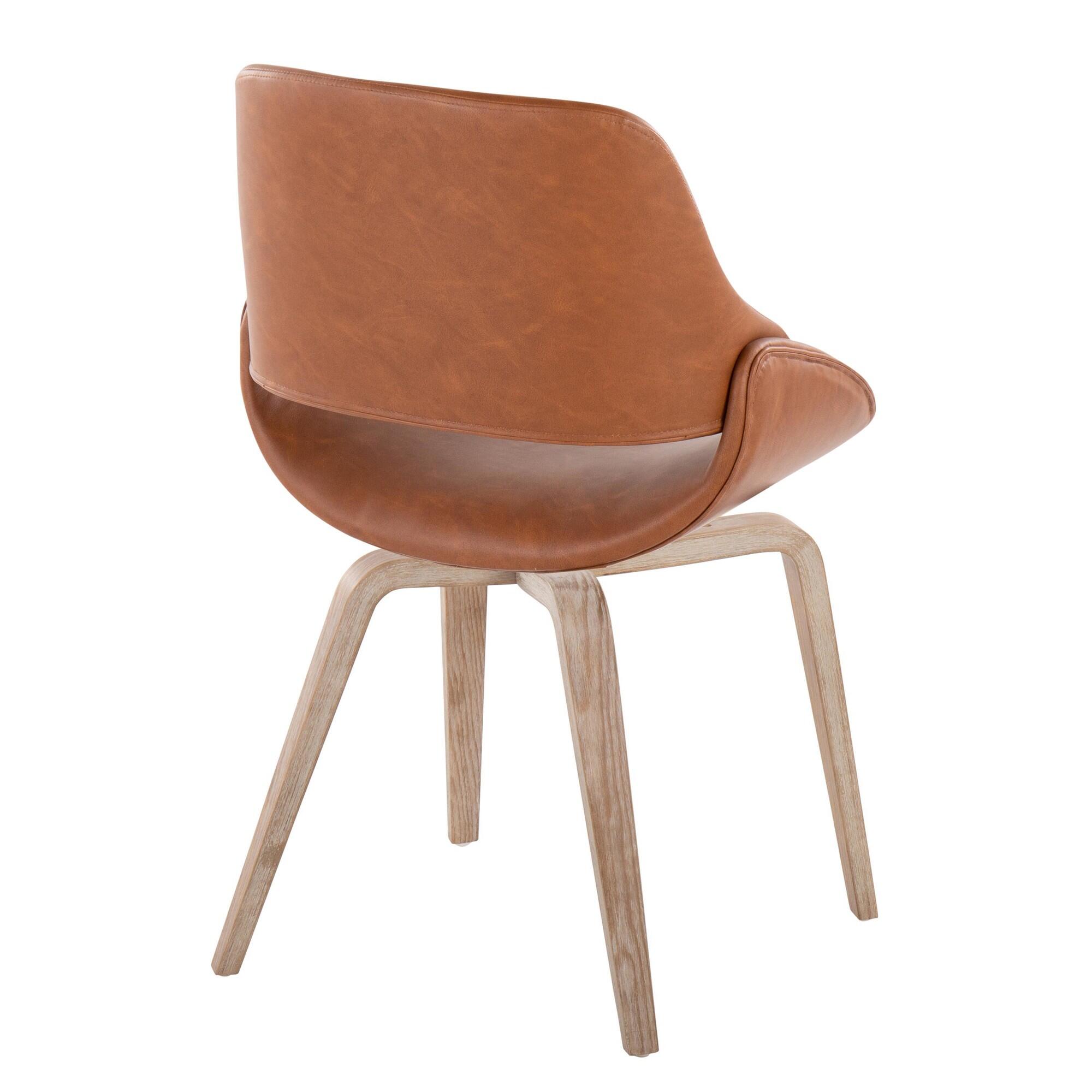LumiSource Fabrizzi Solid Dining Chair (Set of 2), Natural/Camel, large