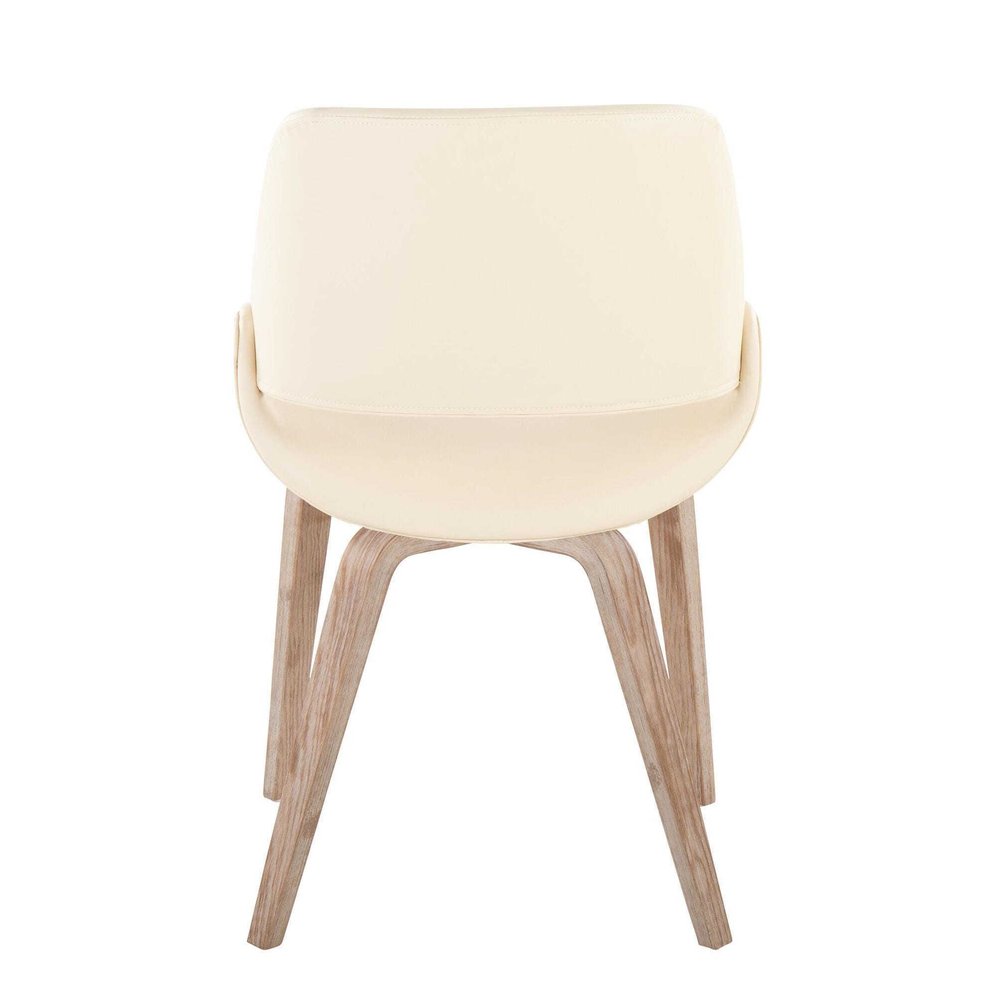 LumiSource Fabrizzi Solid Dining Chair (Set of 2), Natural/Cream, large