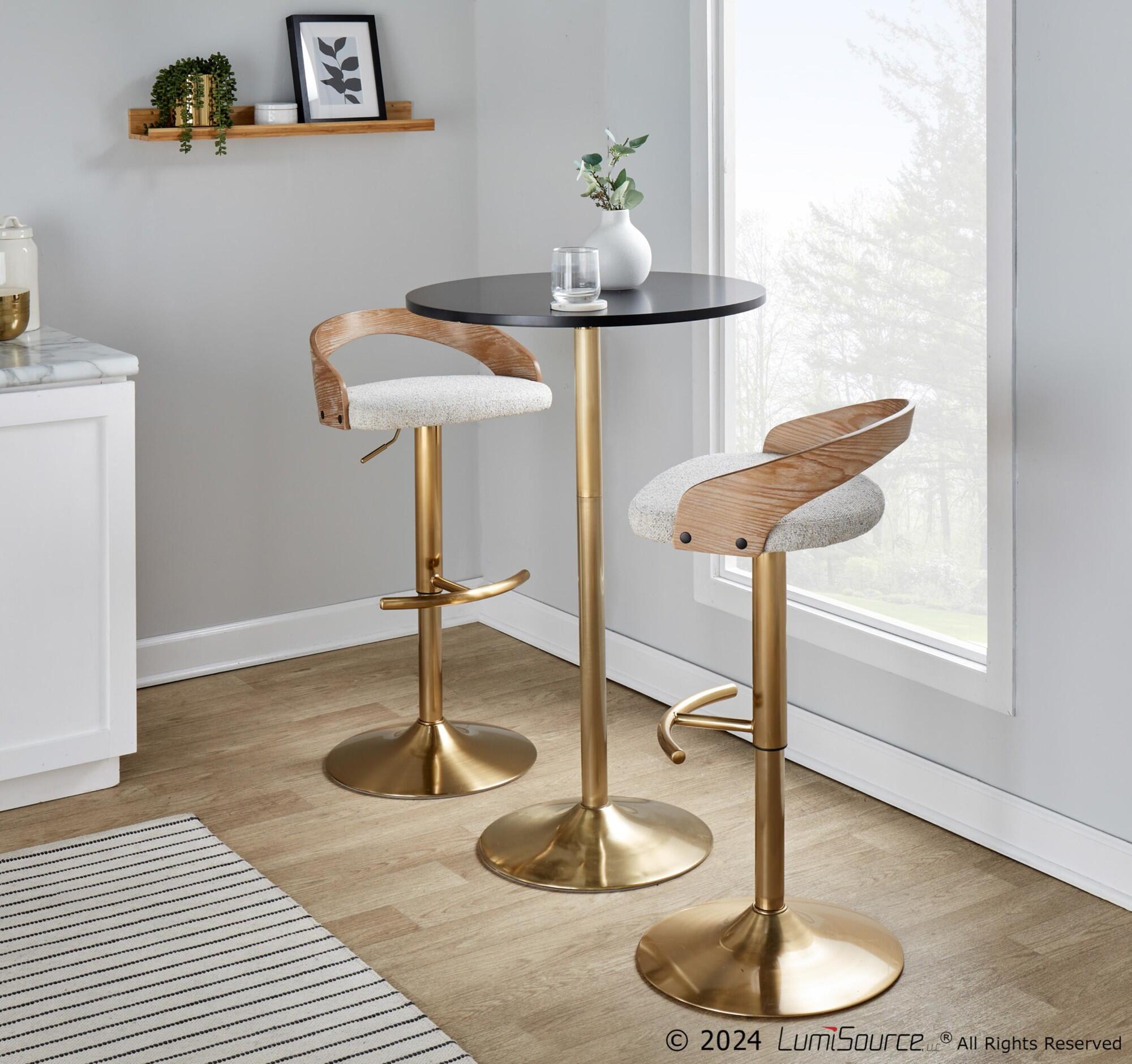 LumiSource Grotto Solid Adjustable Height Barstool (Set of 2), , rollover