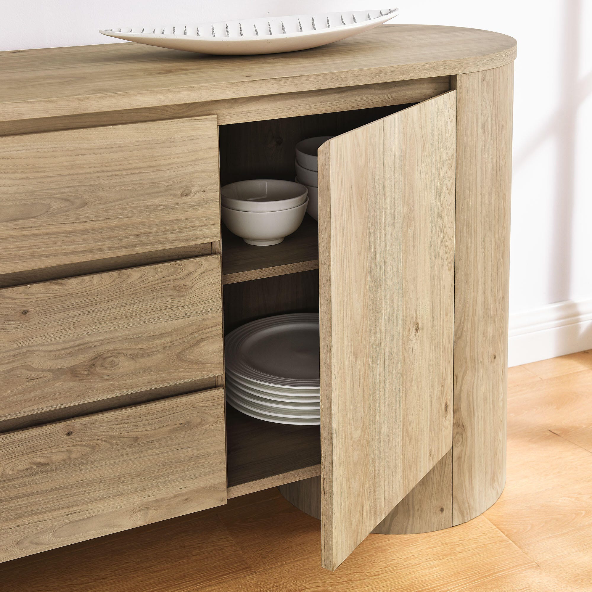 Modway Duval Sideboard, Hickory Frost, large