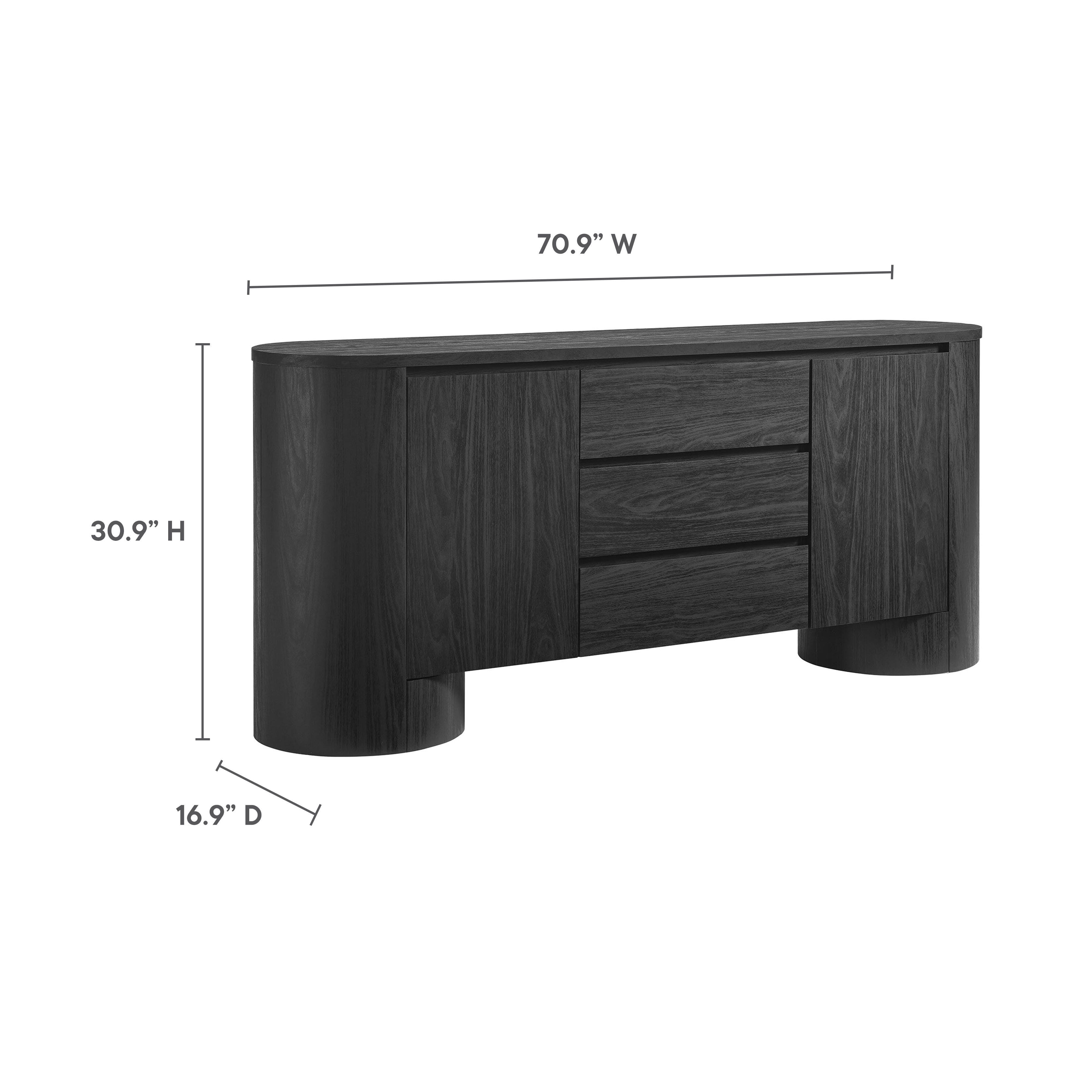 Modway Duval Sideboard, Black, large