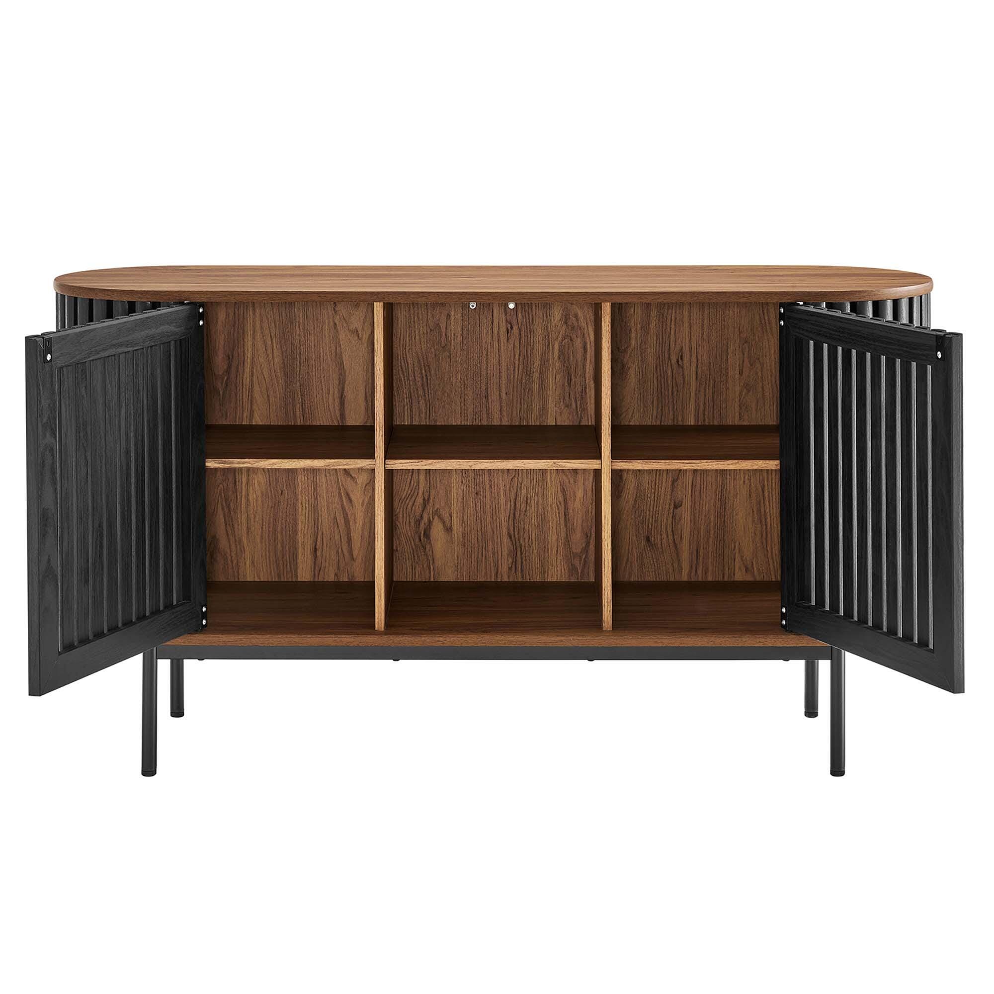 Modway Fortitude Sideboard, Walnut/Black, large