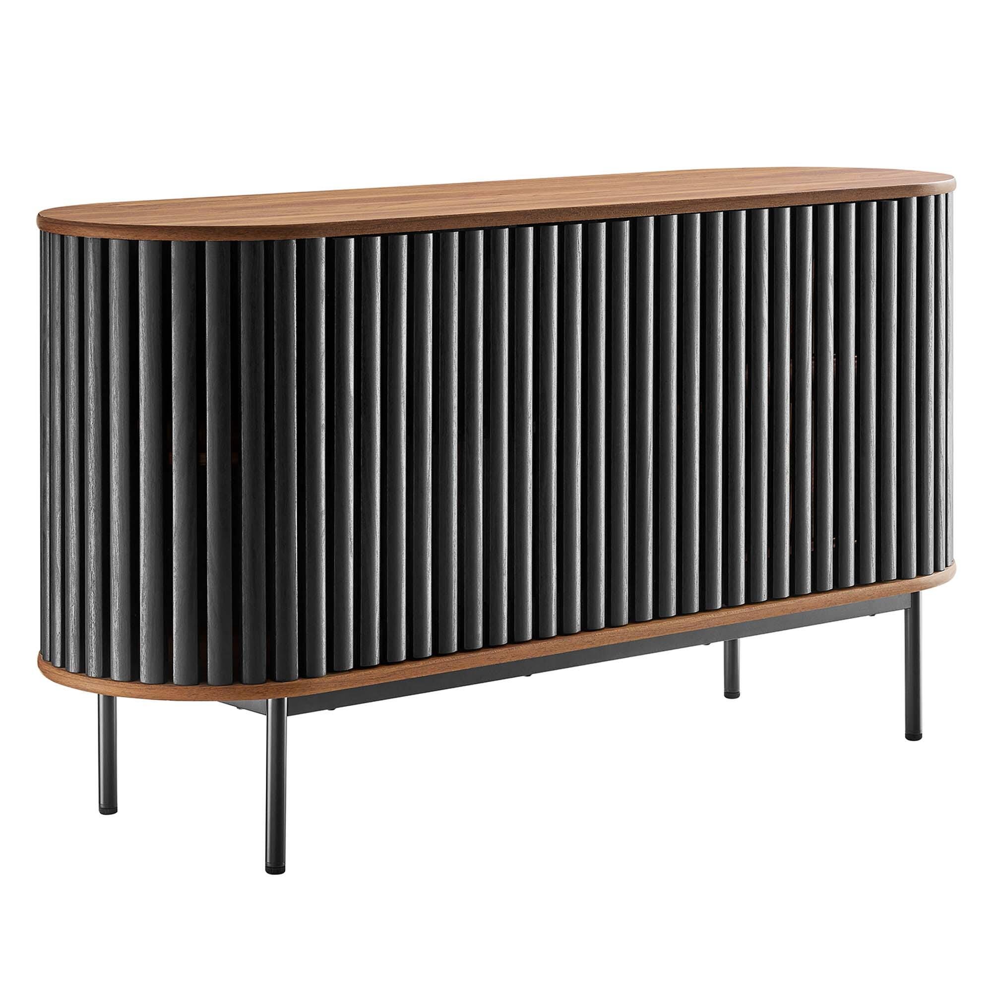 Modway Fortitude Sideboard, Walnut/Black, large