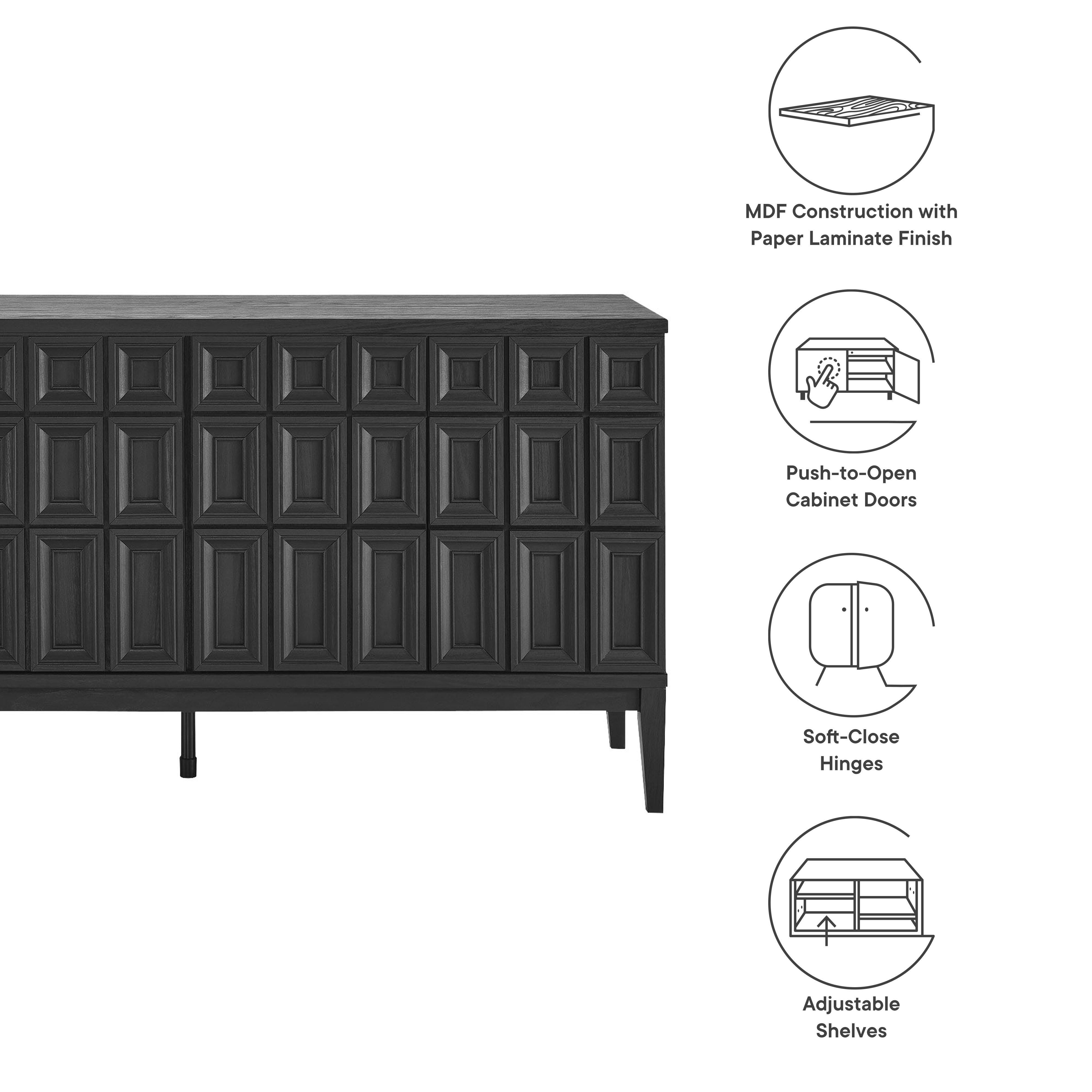 Modway Samos Sideboard, Black, large