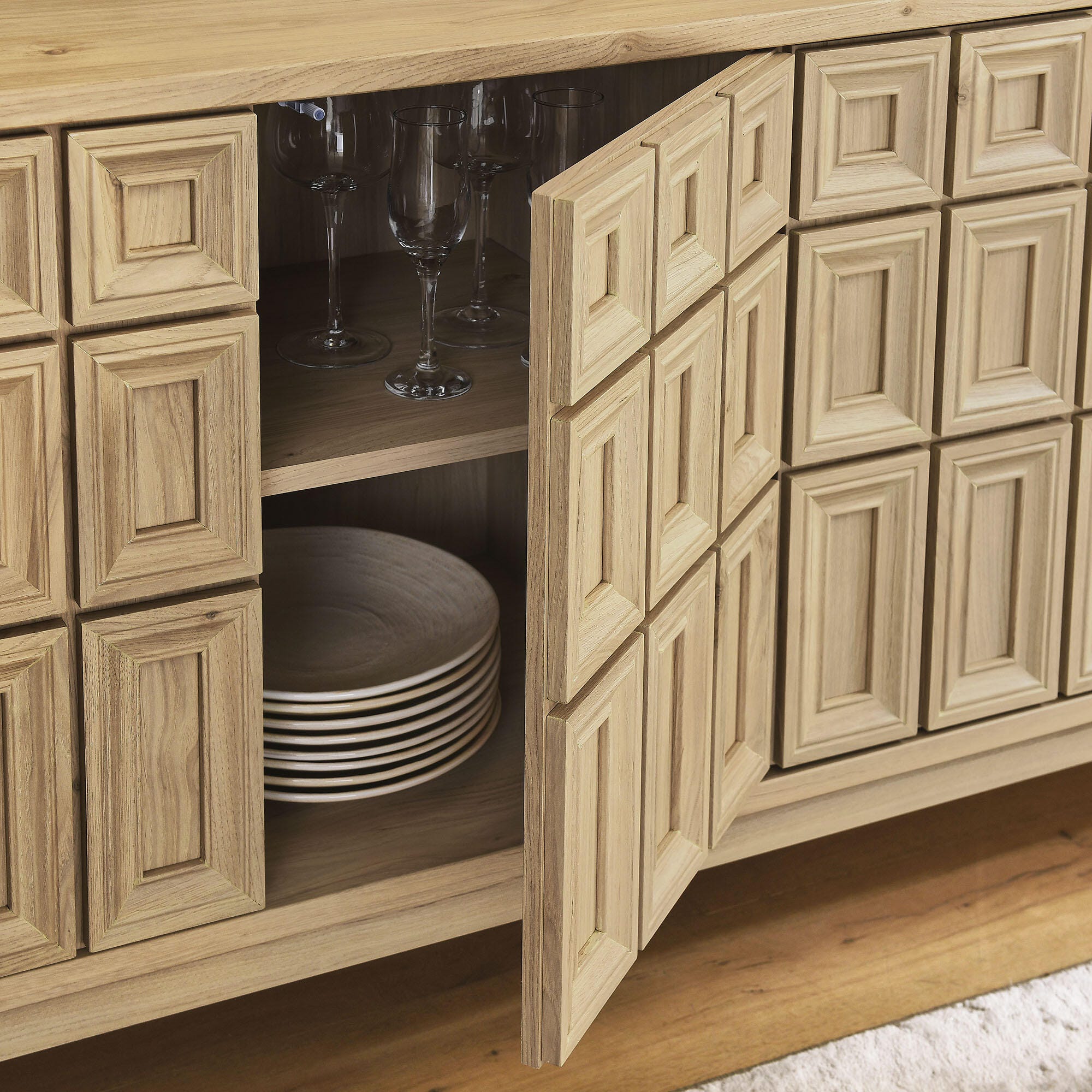 Modway Samos Sideboard, Hickory, large