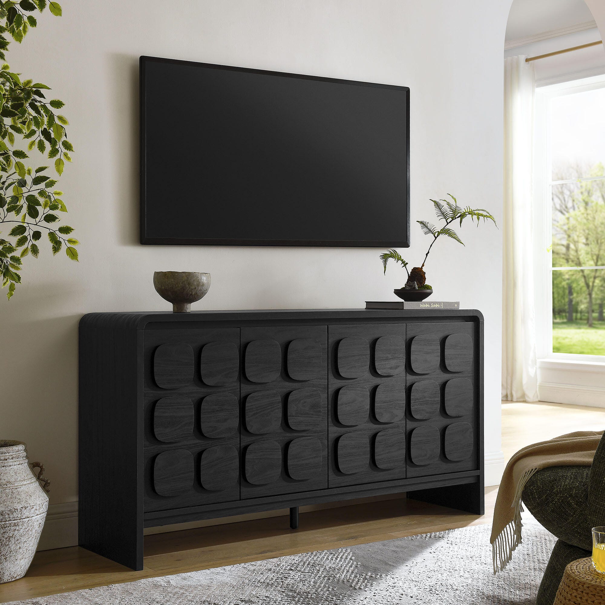 Modway Toscana Sideboard, Black, rollover