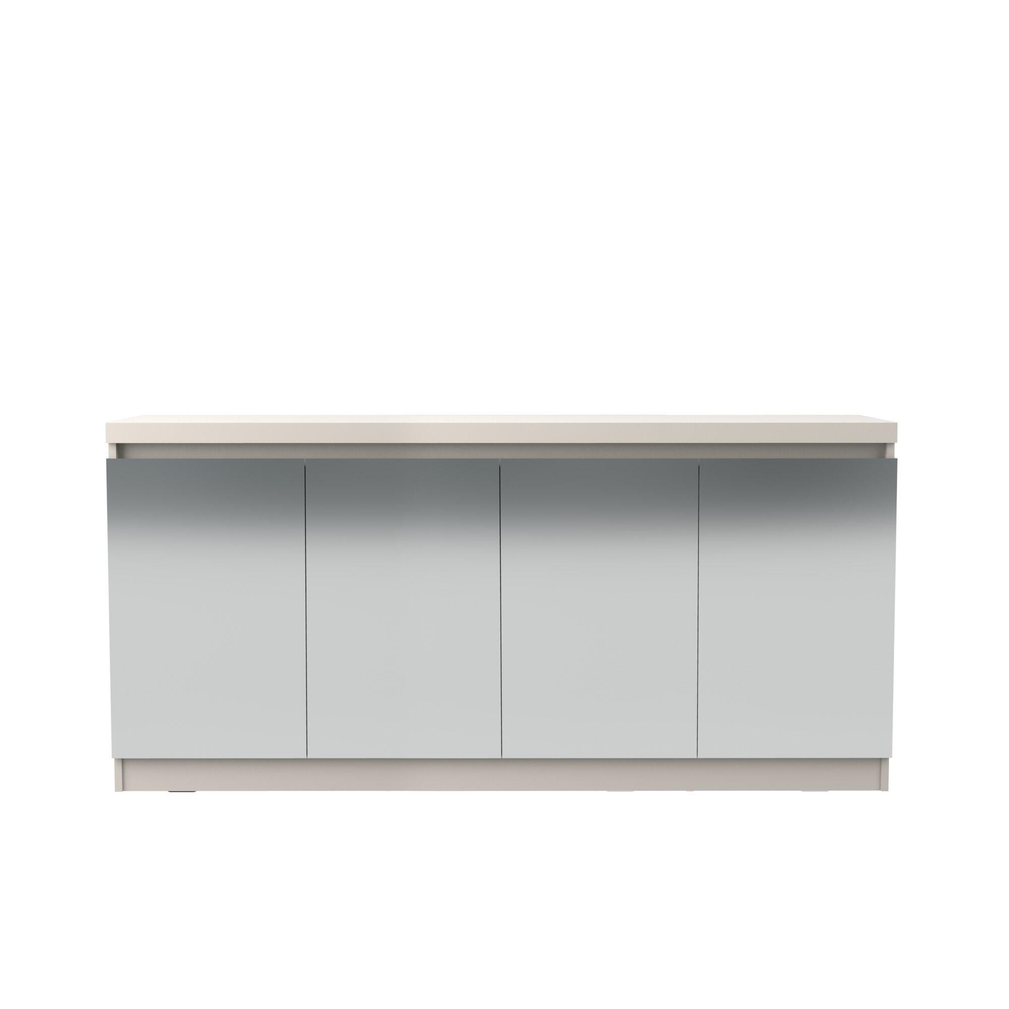 Manhattan Comfort Viennese 2.0 Sideboard in White Gloss, White, large