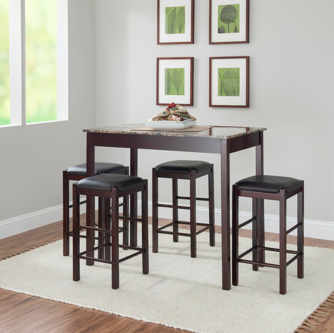 Linon Iris 5 Piece Tavern Dining Set Box 2 of 2, , large
