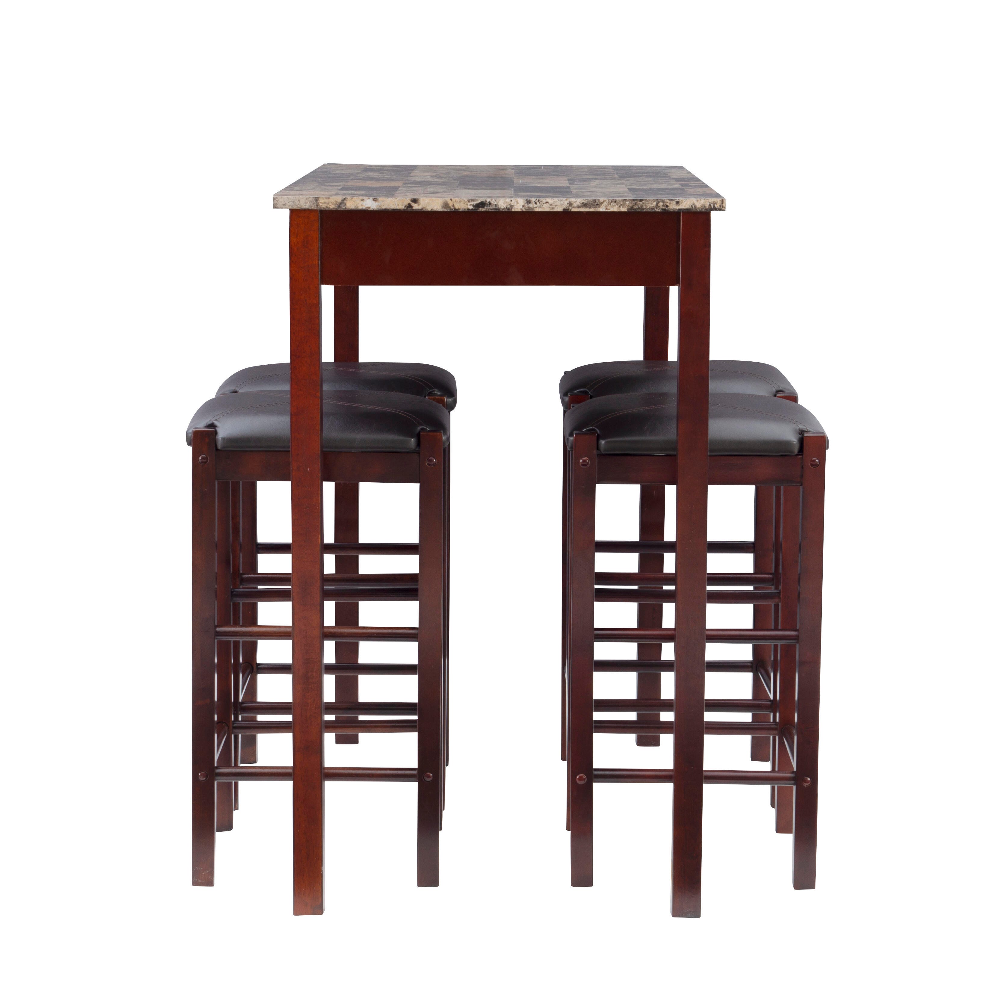 Linon Iris 5 Piece Tavern Dining Set Box 2 of 2, , large