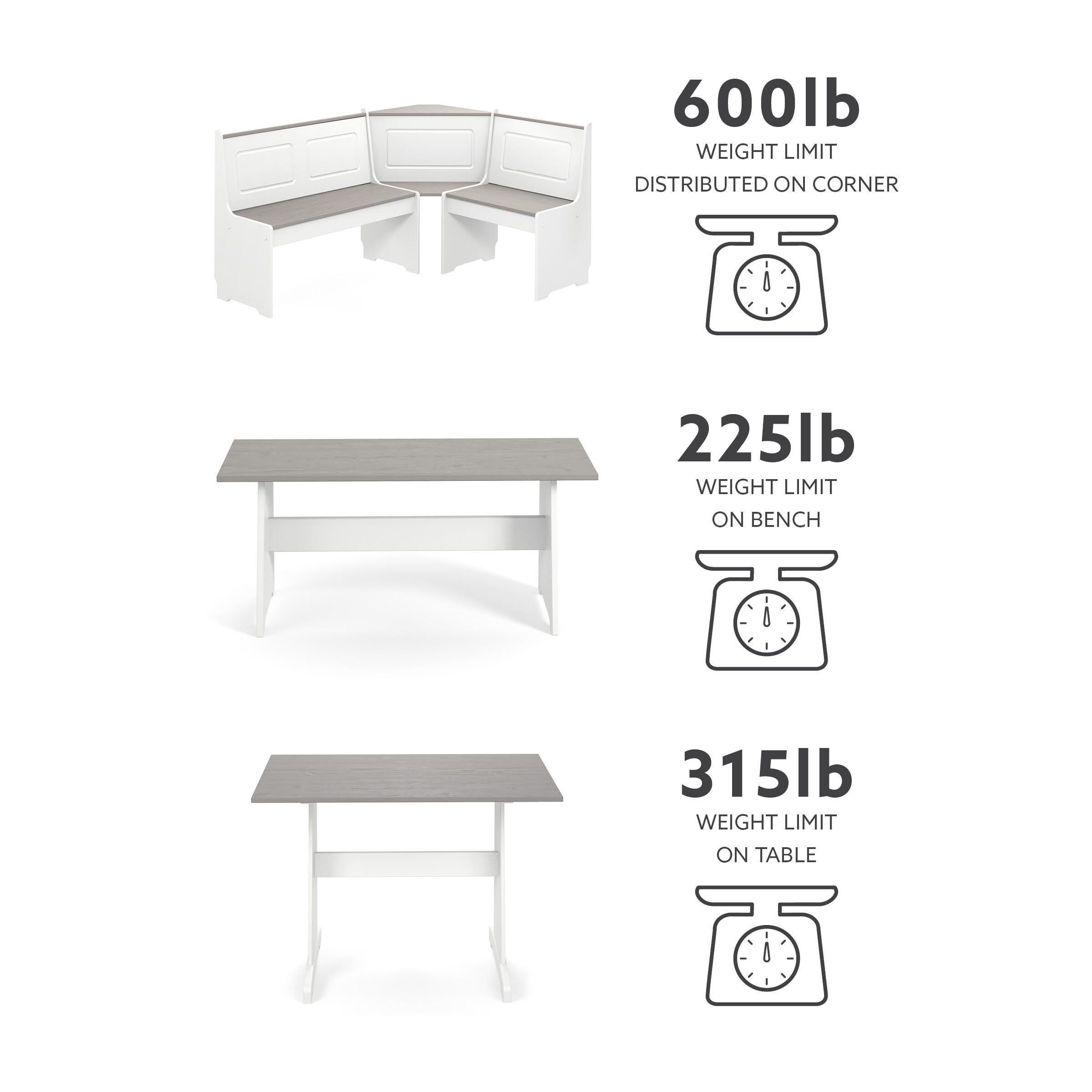 Linon Breakfast Nook Box 2 of 2, , large
