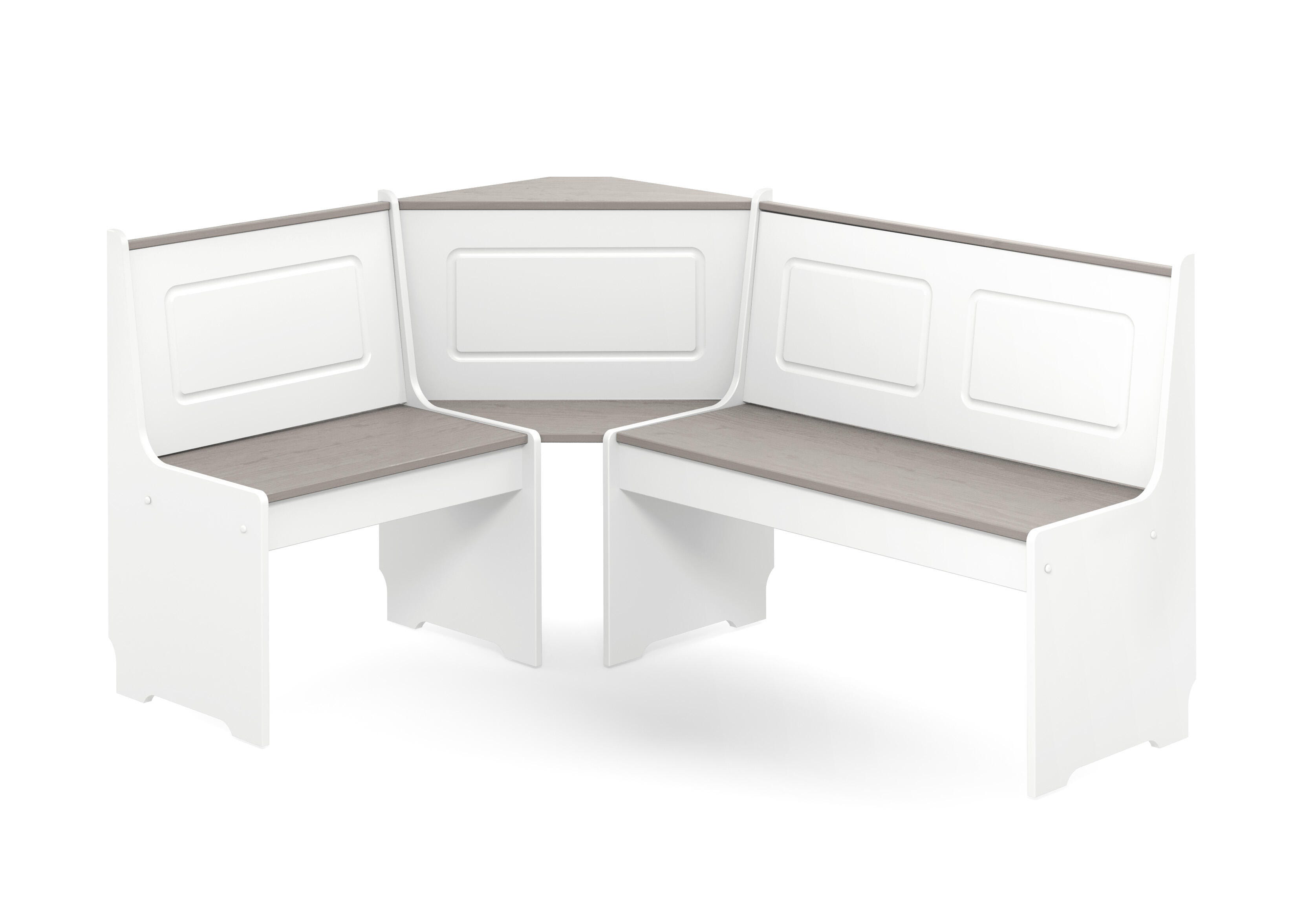Austell White and Gray Breakfast Nook, White/Gray, large