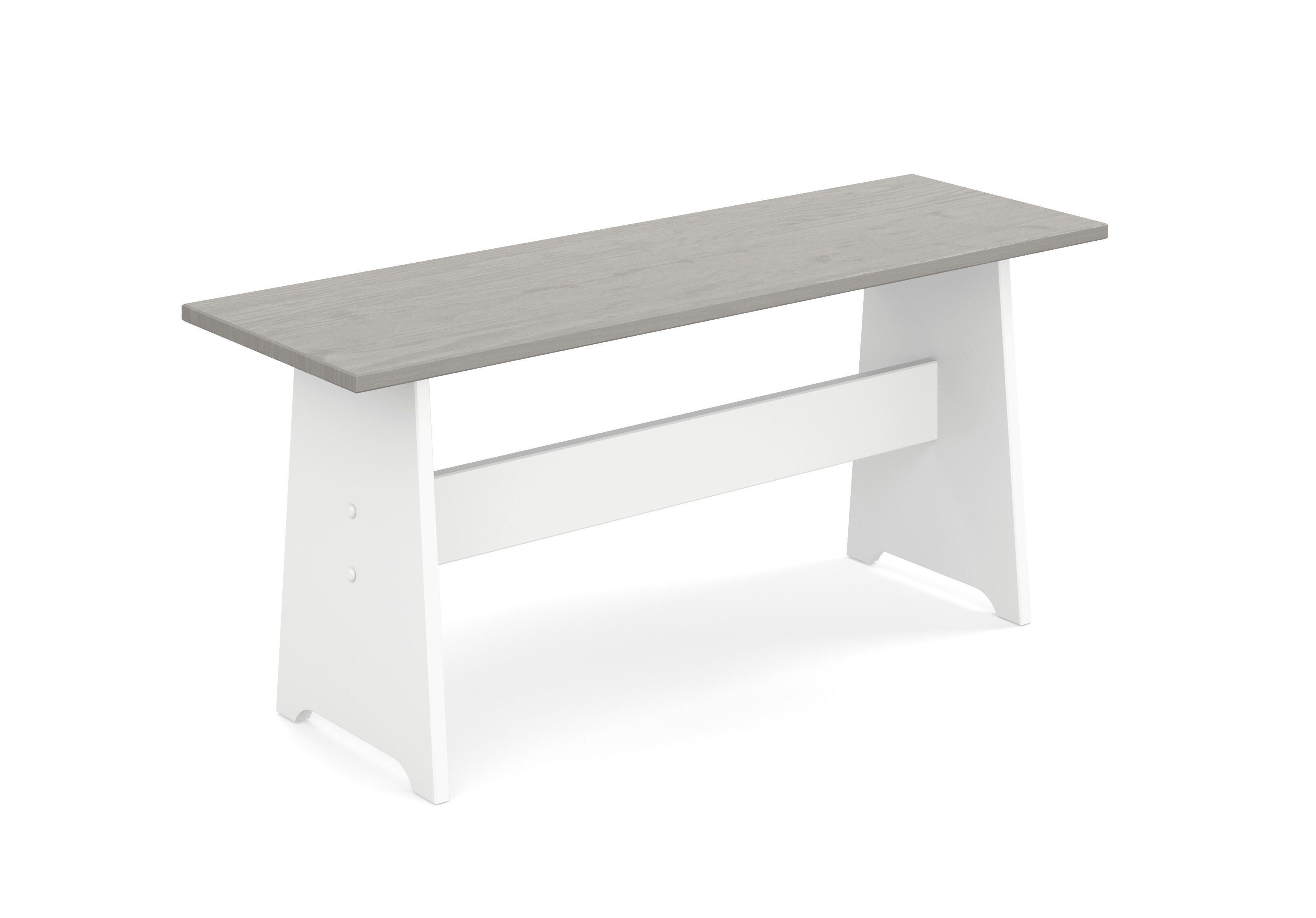 Austell White and Gray Breakfast Nook, White/Gray, large