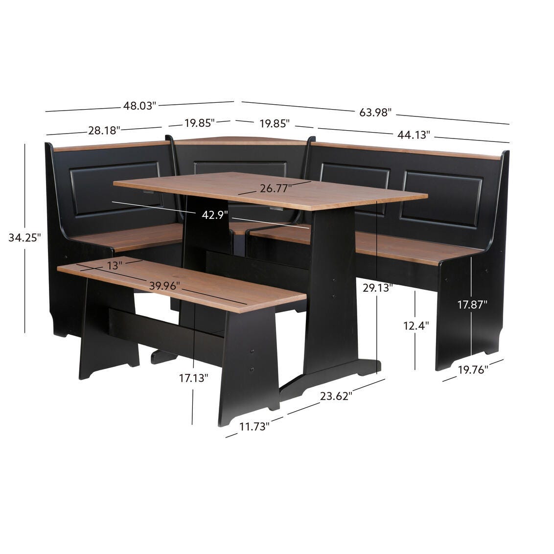 Linon Breakfast Nook Box 2 of 2, , large