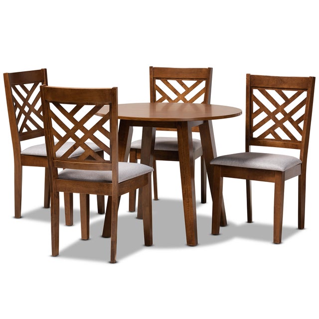Baxton Studio Lilly Dining Table and 4 Chairs Set