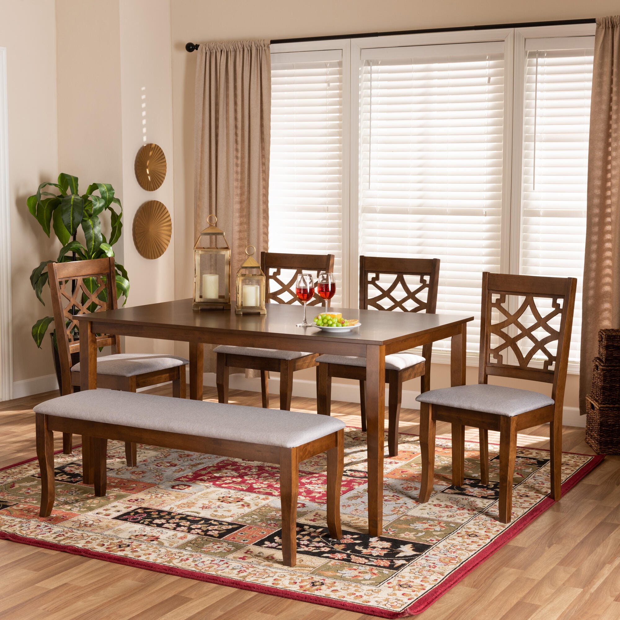Baxton Studio Dori 6 Piece Dining Set, , large