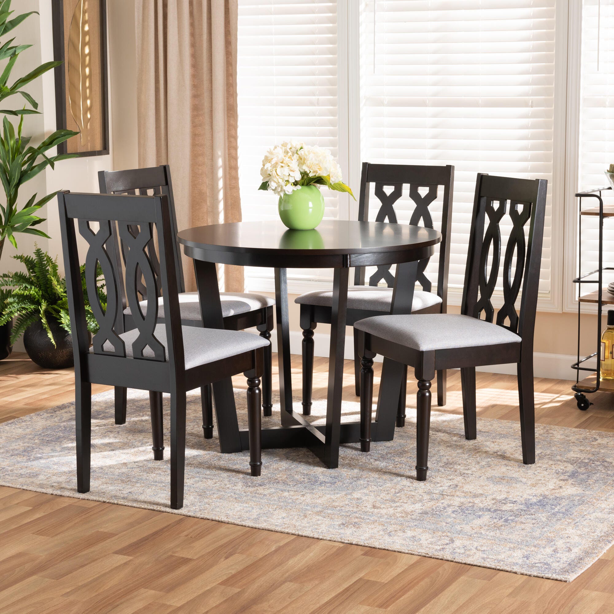 Baxton Studio Julie 5 Piece Dining Set, , rollover
