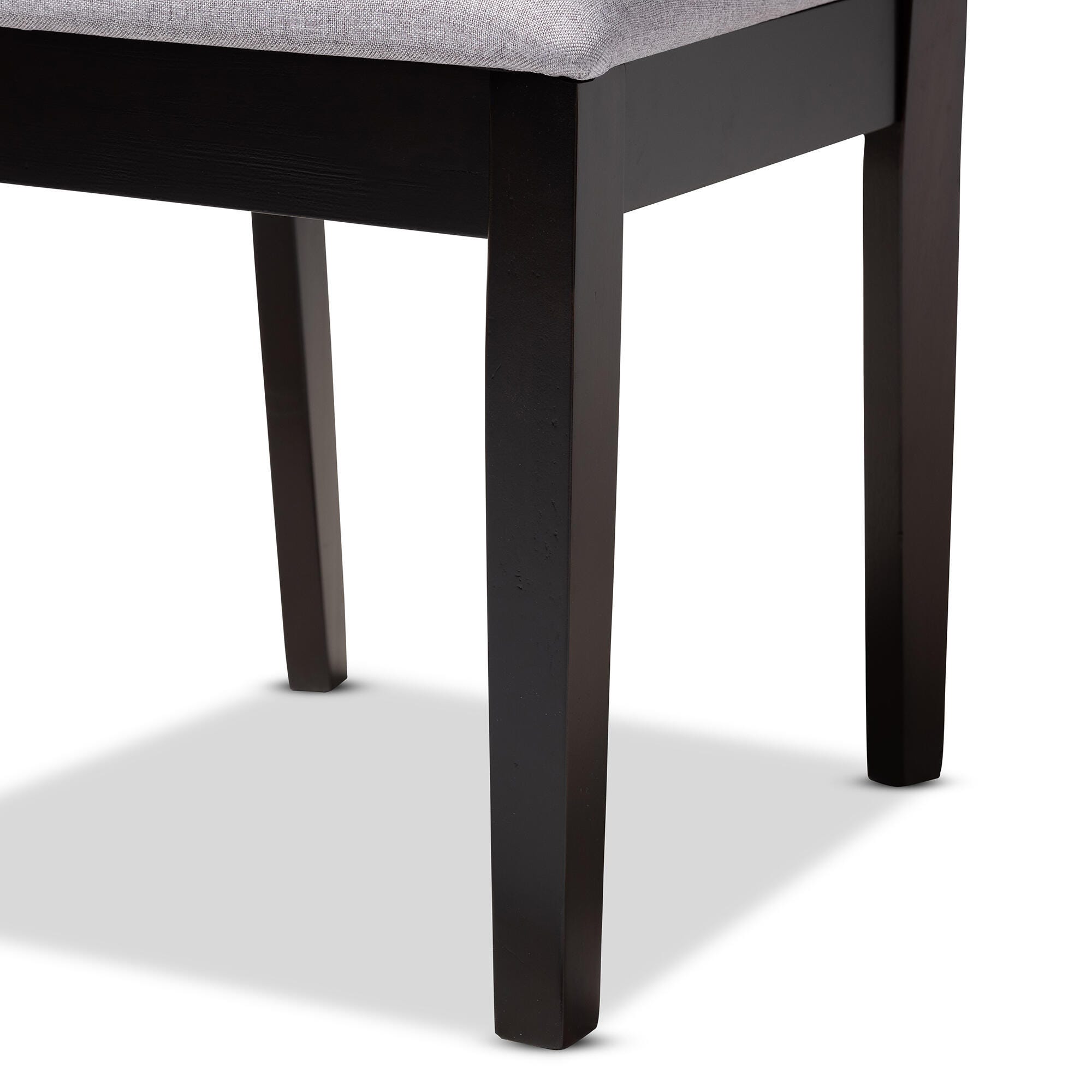 Baxton Studio Gustavo 6 Piece Dining Set, Gray/Dark Brown, large