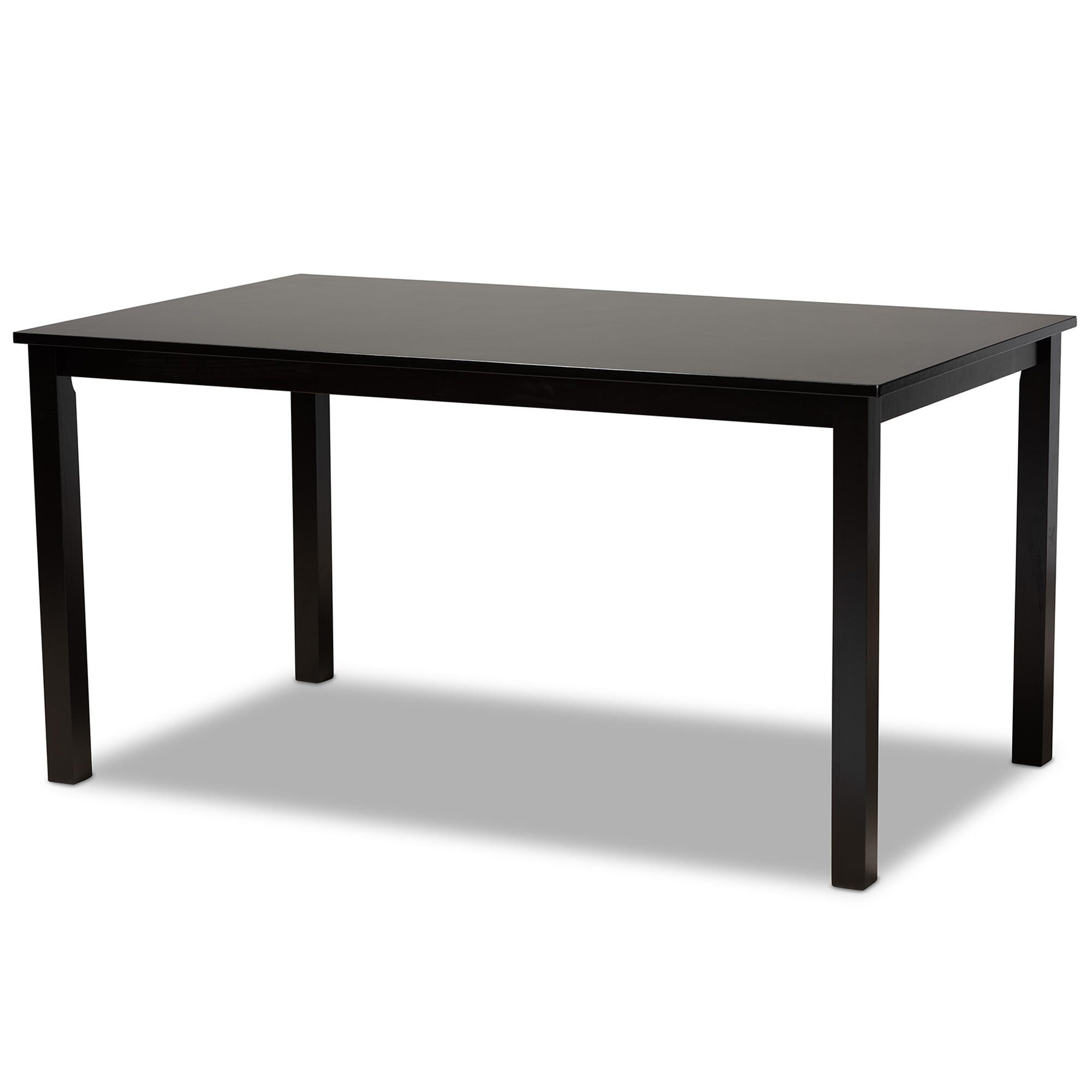 Baxton Studio Gustavo 6 Piece Dining Set, Gray/Dark Brown, large