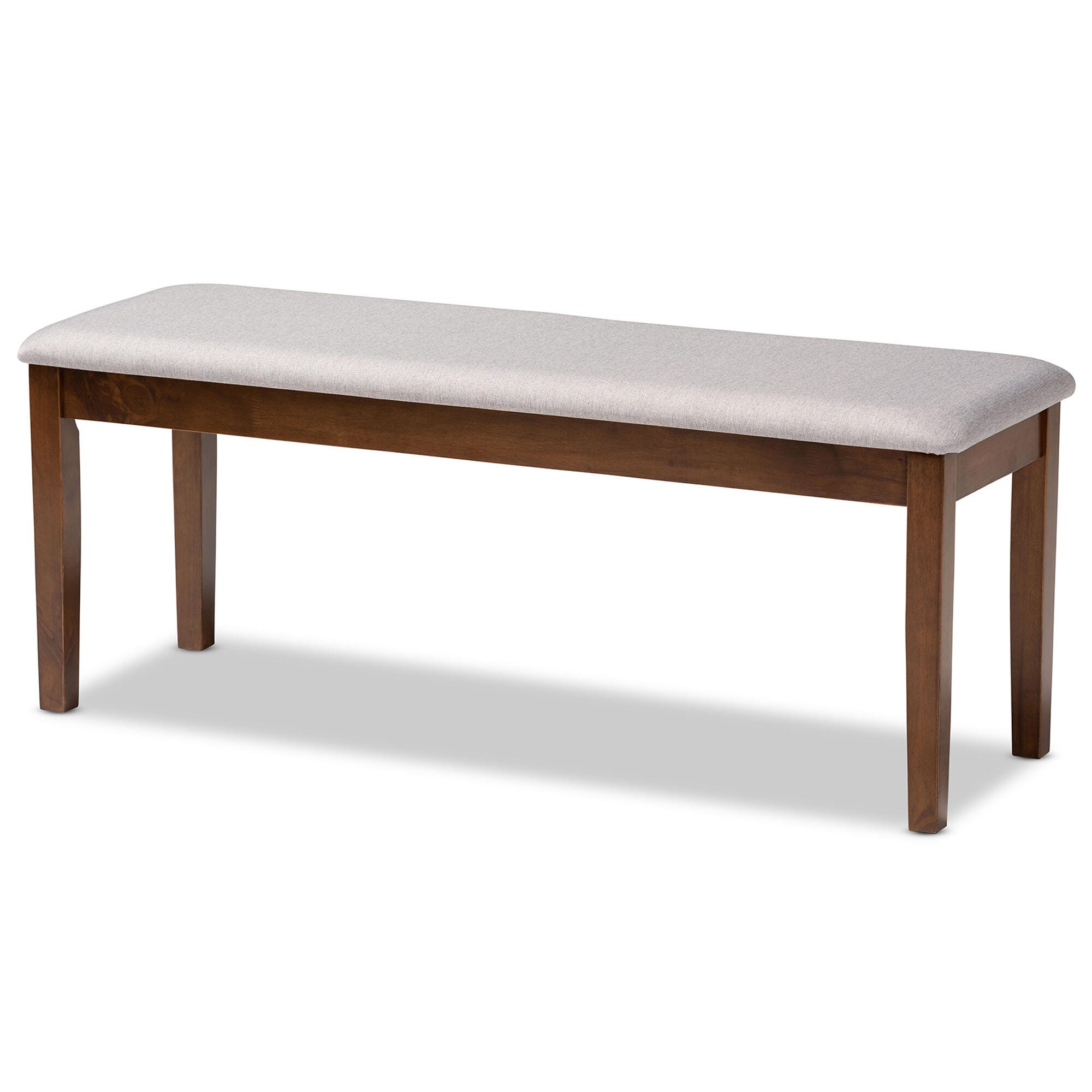 Baxton Studio Gustavo 6 Piece Dining Set, Gray/Walnut, large