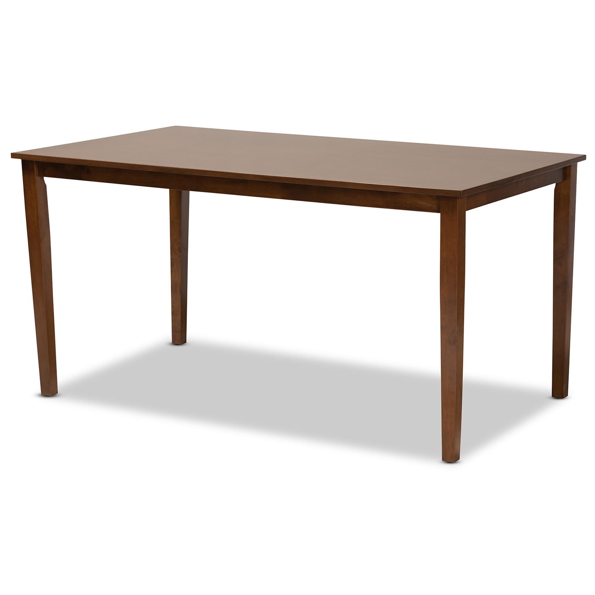 Baxton Studio Gustavo 6 Piece Dining Set, Gray/Walnut, large