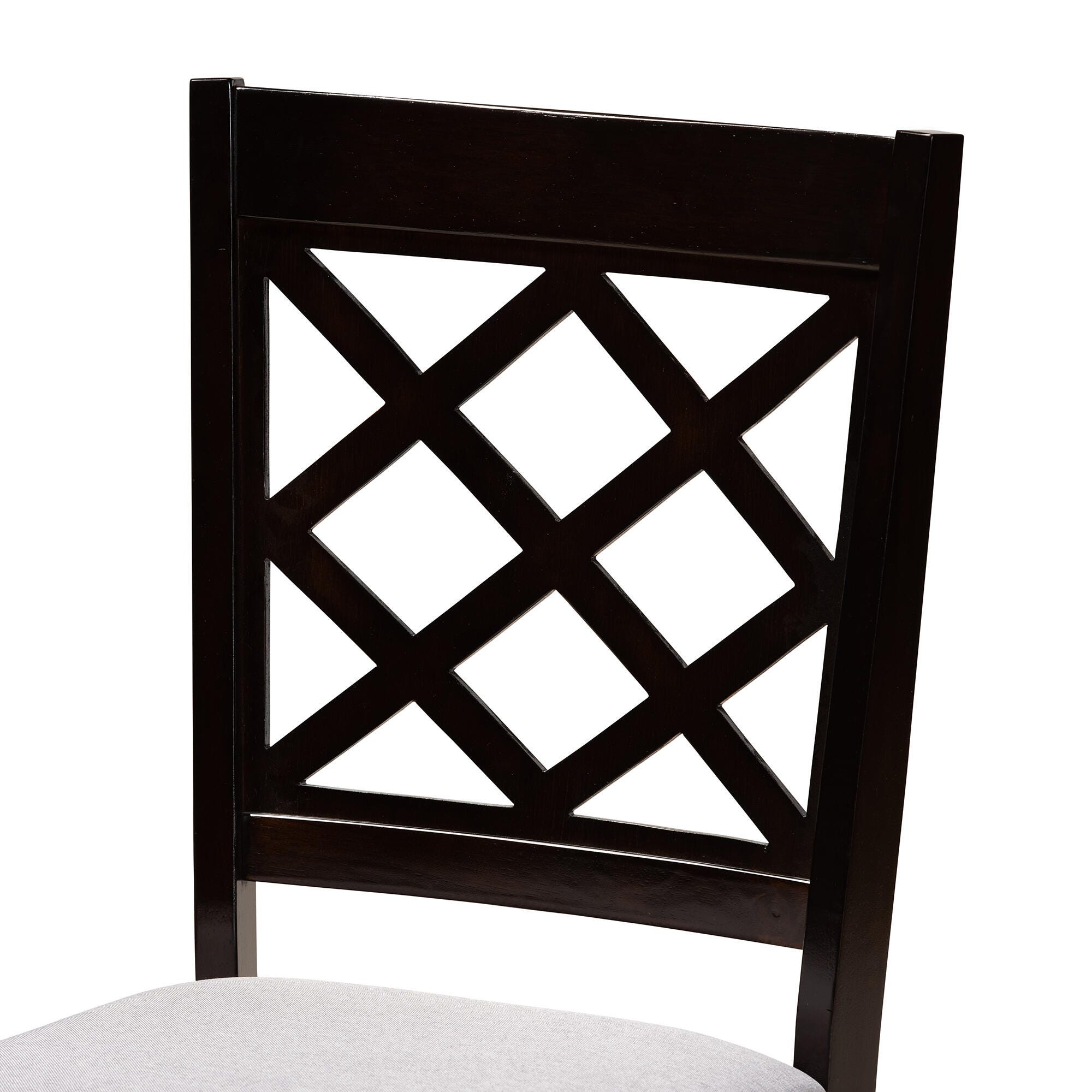 Baxton Studio Andor 6 Piece Dining Set, Gray/Dark Brown, large