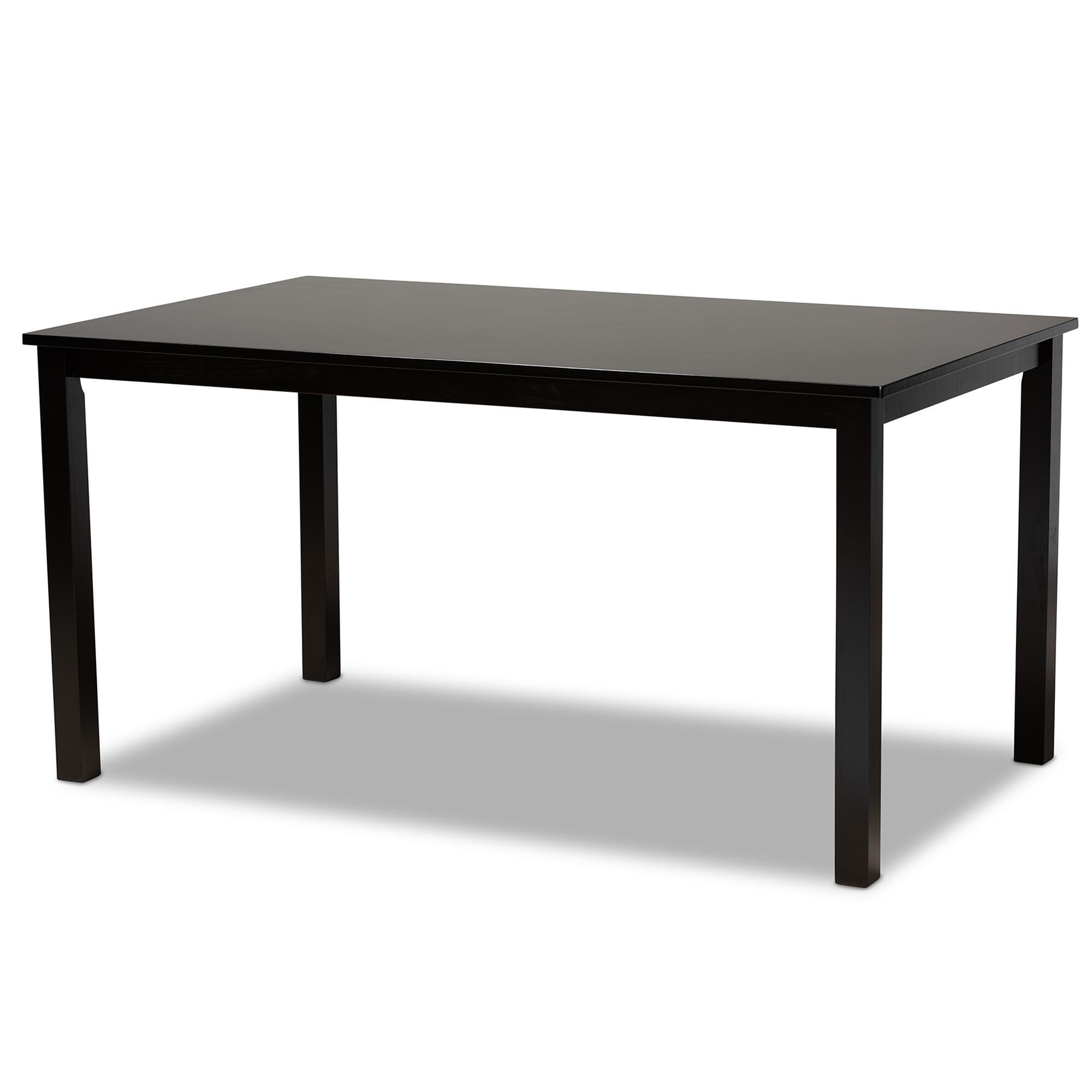 Baxton Studio Andor 6 Piece Dining Set, Gray/Dark Brown, large