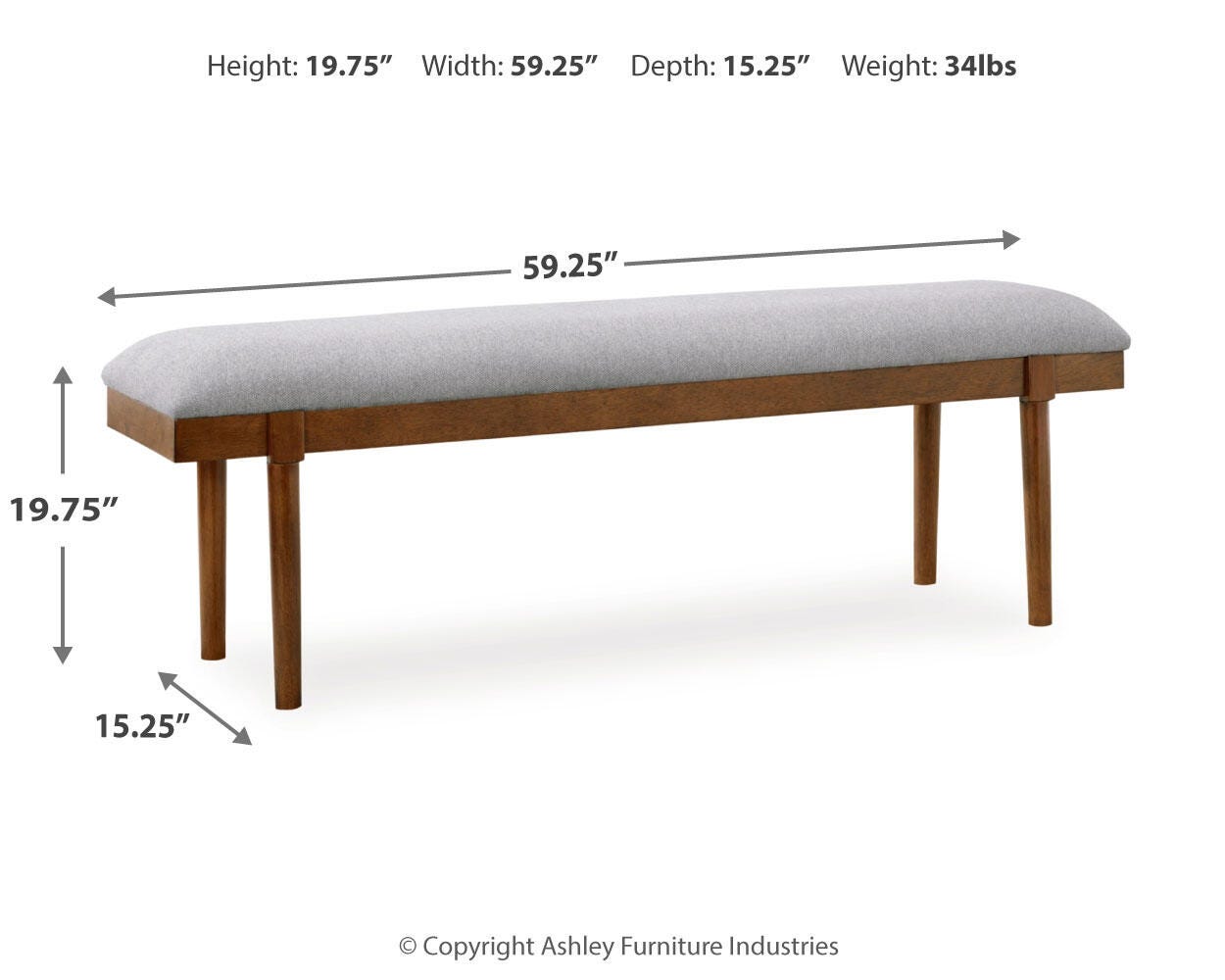 Lyncott Extension Dining Table, 4 Chairs and Bench - image 15